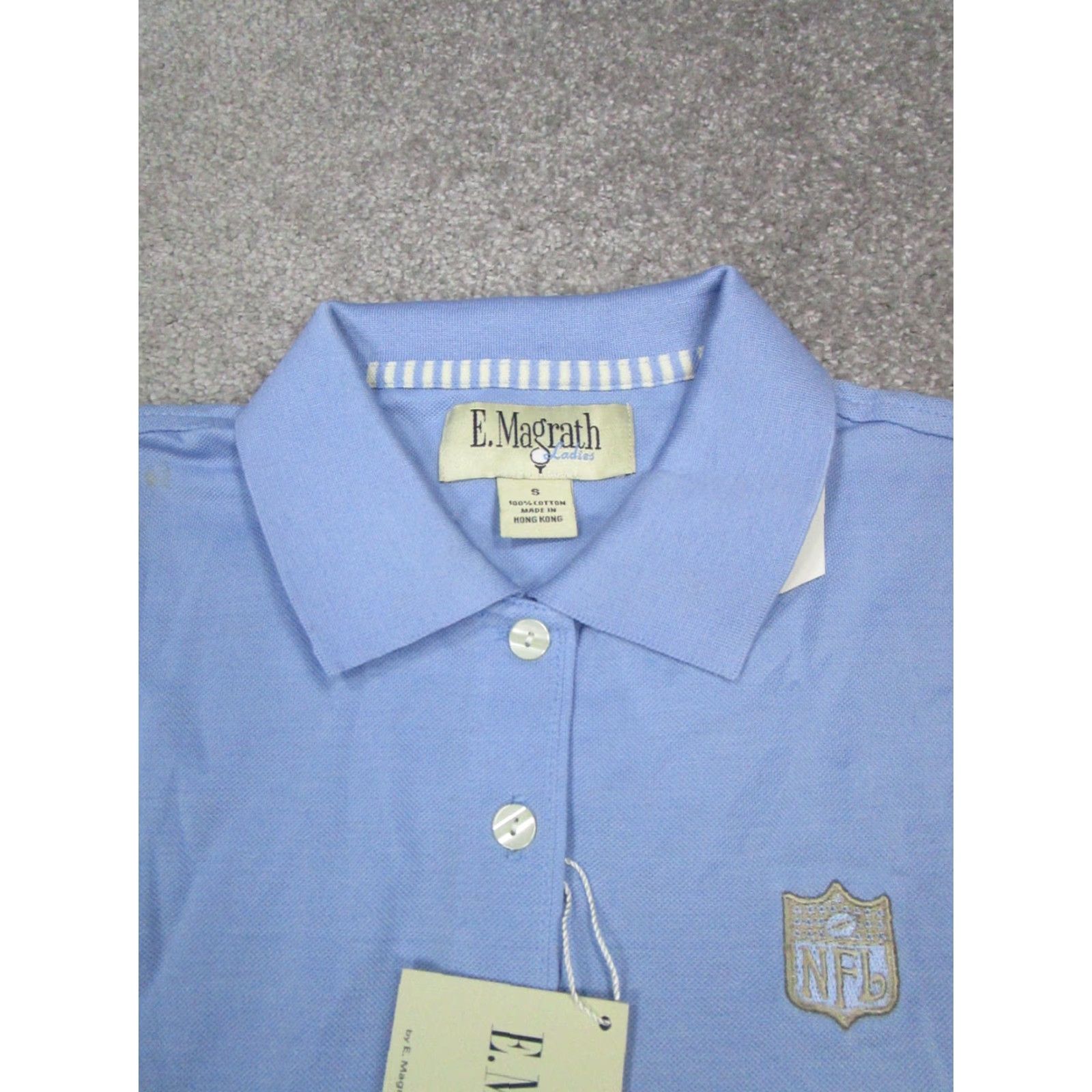 Vintage E.Magrath Polo Shirt Mens Small Blue Cotton Football New NFL Logo Polo Mens S Blue Cotton Football E.Magrath Size US S / EU 44-46 / 1 - 2 Thumbnail