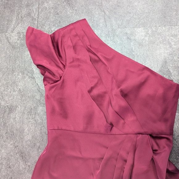 Ted Baker Ted Baker RIDAH One-Shoulder Satin Dress Oxblood Size 5 Size XL / US 12-14 / IT 48-50 - 10 Thumbnail