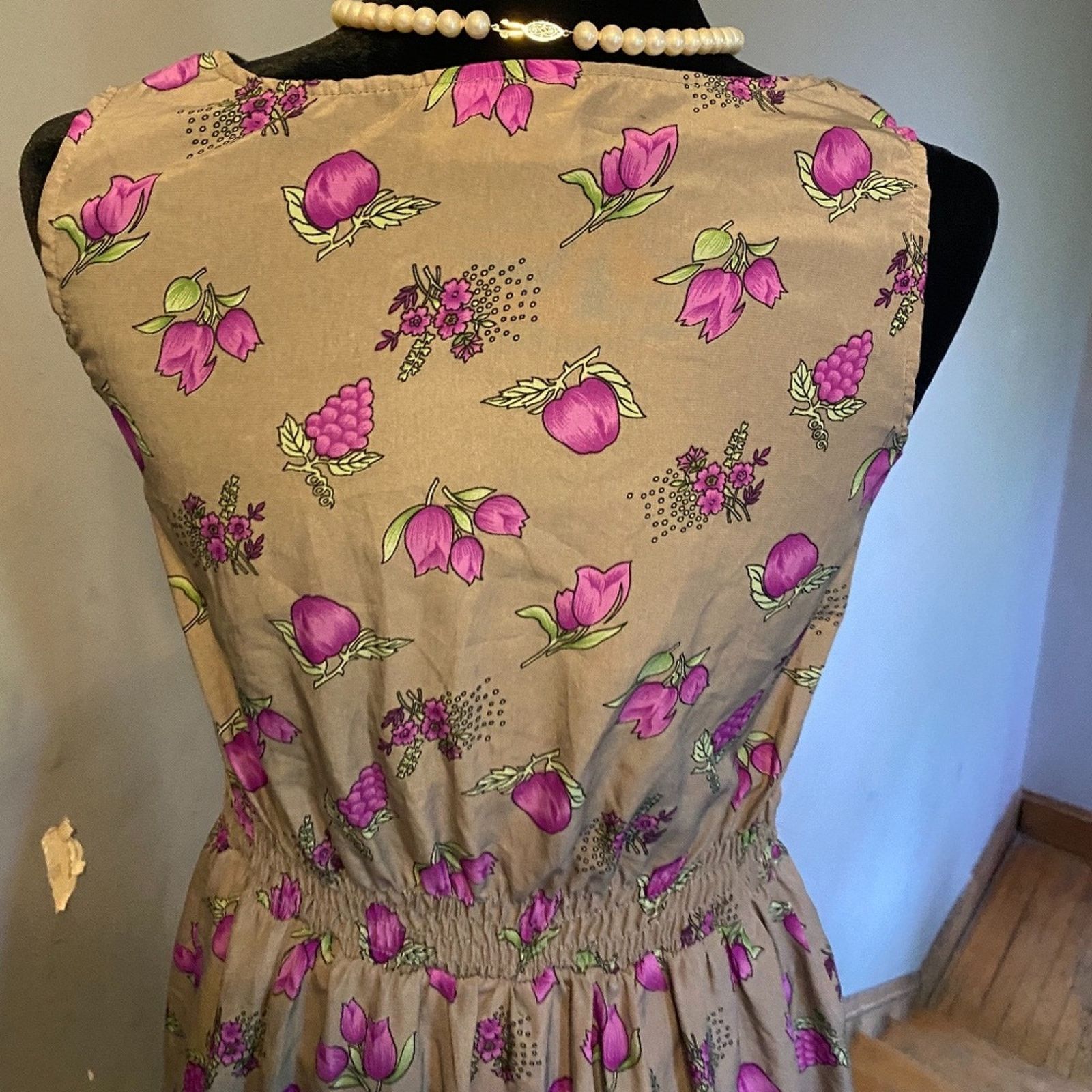 Other Chyapa Dress Plums Floral Pattern Fruit Spring Dress Size 4 Size S / US 4 / IT 40 - 4 Thumbnail