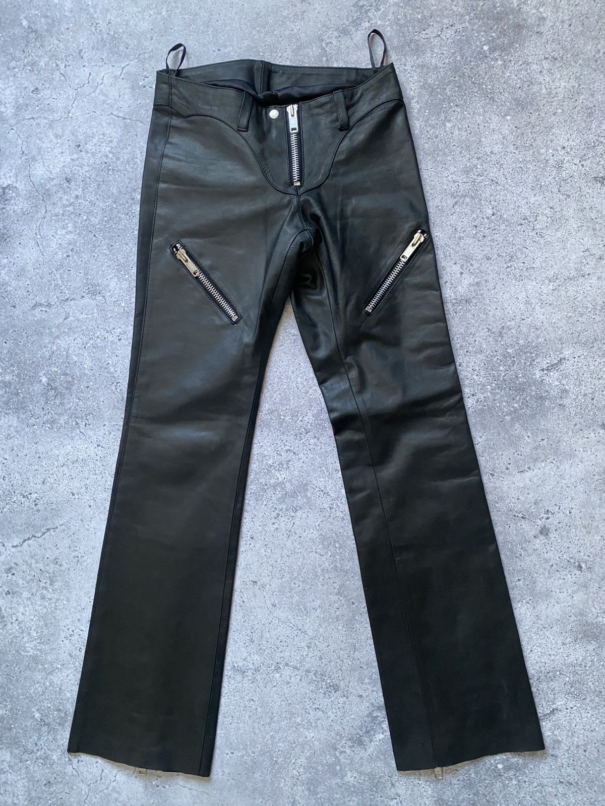 Vintage Mavip Leder Pants Leather Avant Garde Biker Moto
