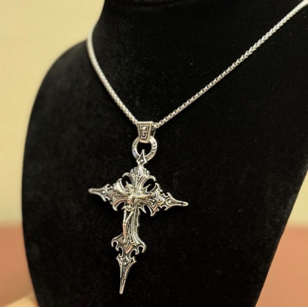 Affliction Grunge Cross Necklace Size ONE SIZE - 4 Thumbnail