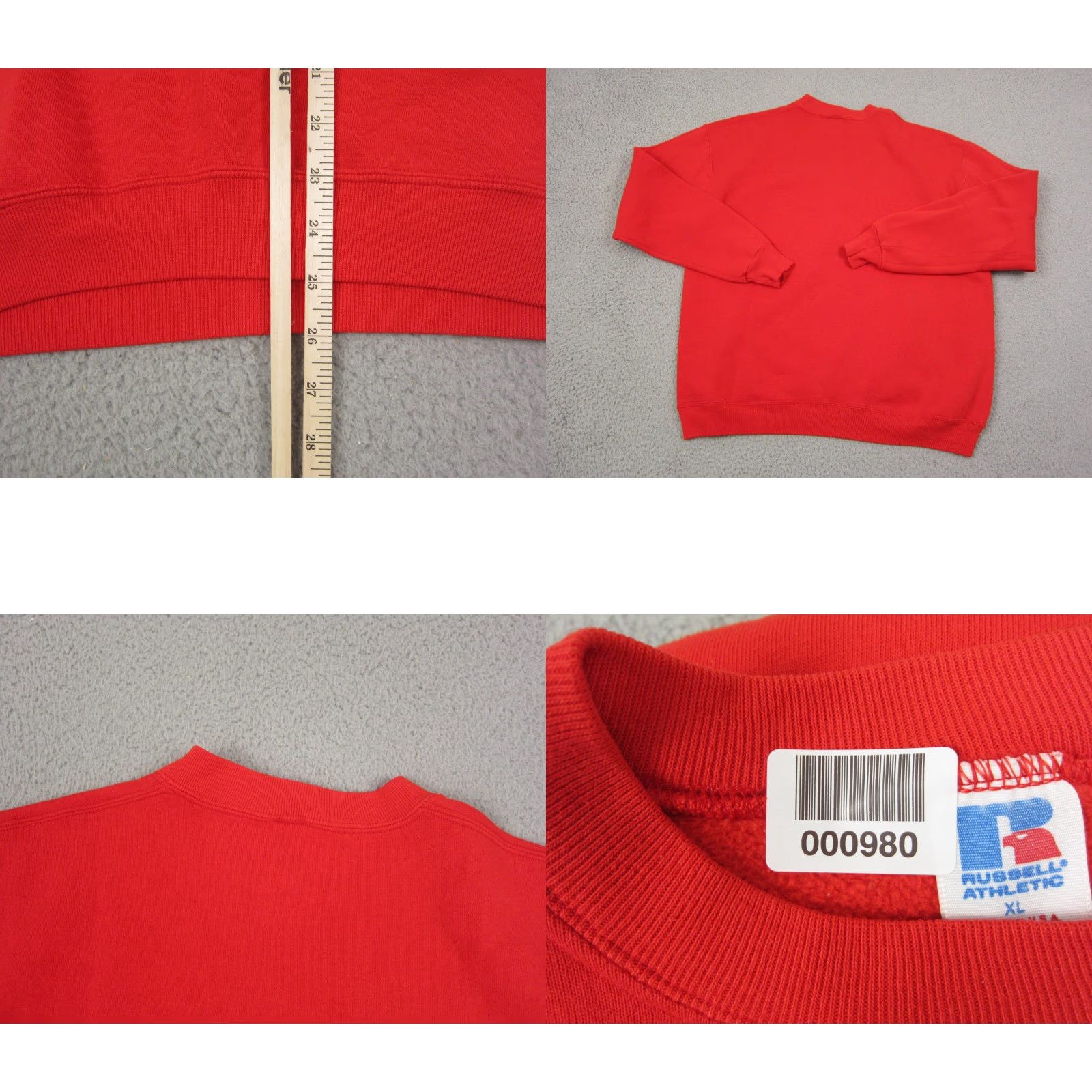 Russell Athletic VINTAGE Russell Sweatshirt Mens XL Red Cotton Fleece Logo 90s USA Made in USA Winter Fall Stem Mens Size US XL / EU 56 / 4 - 9 Thumbnail