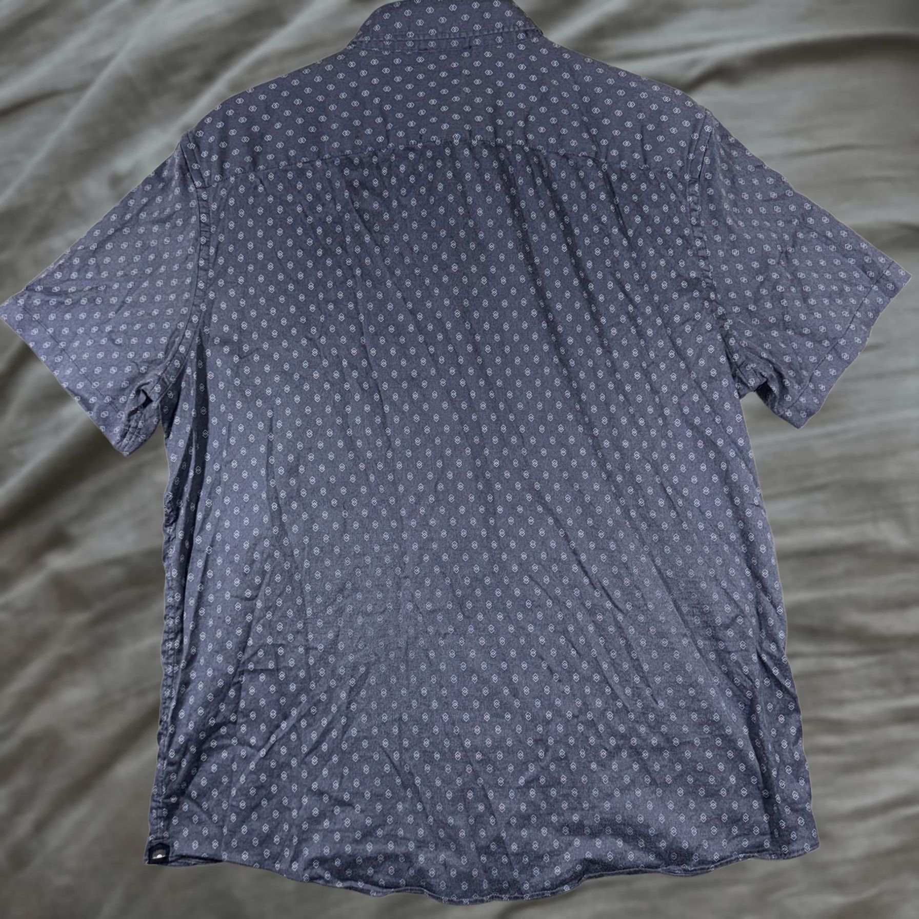 Faherty Faherty The Movement Shirt Mens XL Blue Geometric Short Sleeve Button Up Casual Size US XL / EU 56 / 4 - 1 Thumbnail