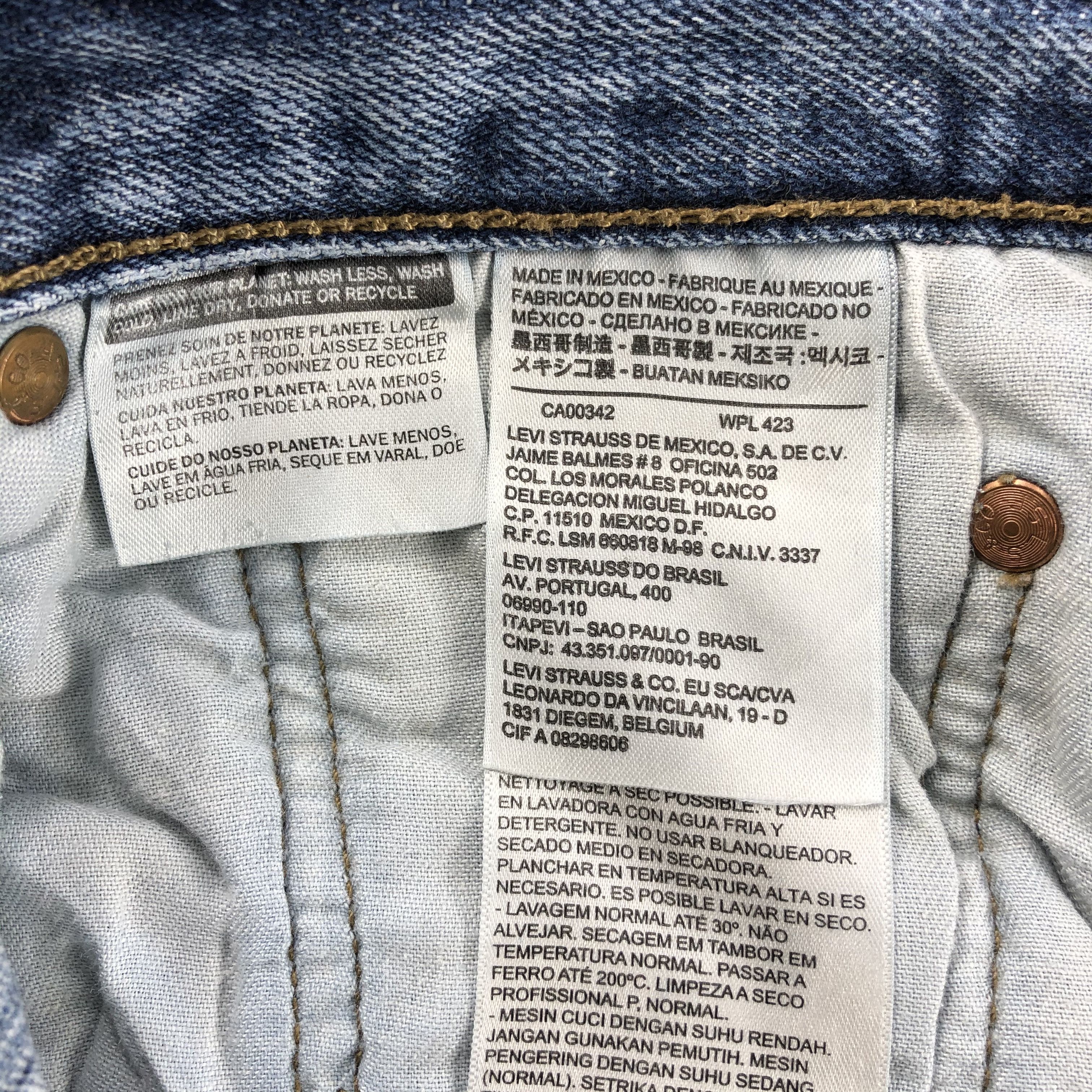 Levi's Vintage Blue Wash Levis 501 Jeans-JM2073 Size US 34 / EU 50 - 10 Thumbnail