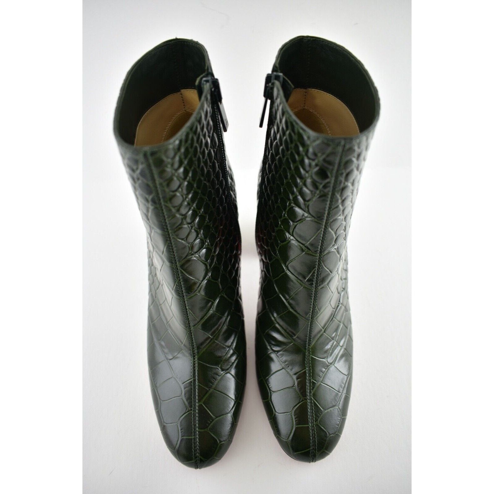 Christian Louboutin Christian Louboutin Turela 85 Forest Green Croc Short Ankle Size US 12 / IT 42 - 7 Thumbnail