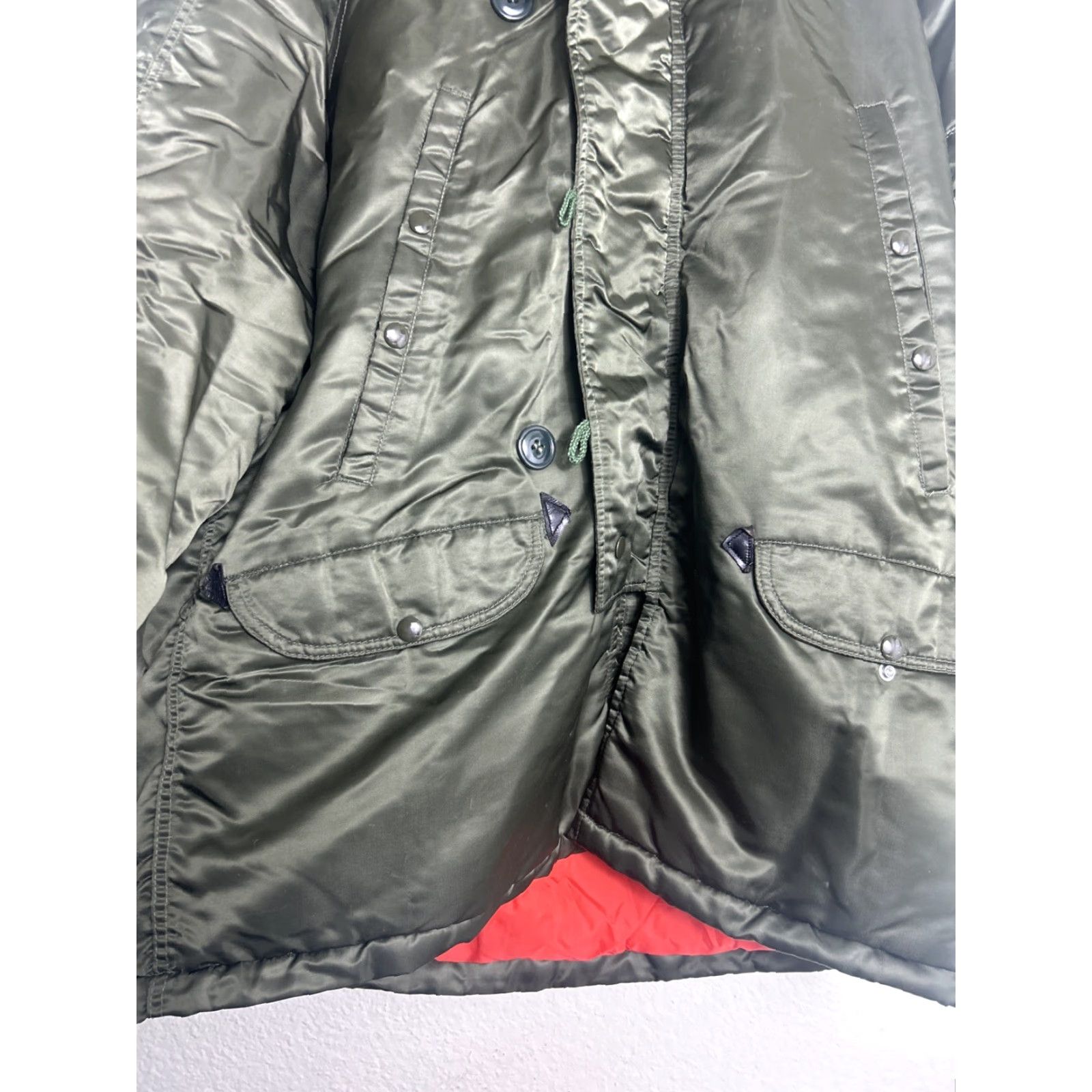 Vintage VINTAGE Air force Jacket Alpha N-3B Parka Hooded Green 46 Mens Army Outdoor Size 46 Flaw Size US S / EU 44-46 / 1 - 5 Thumbnail