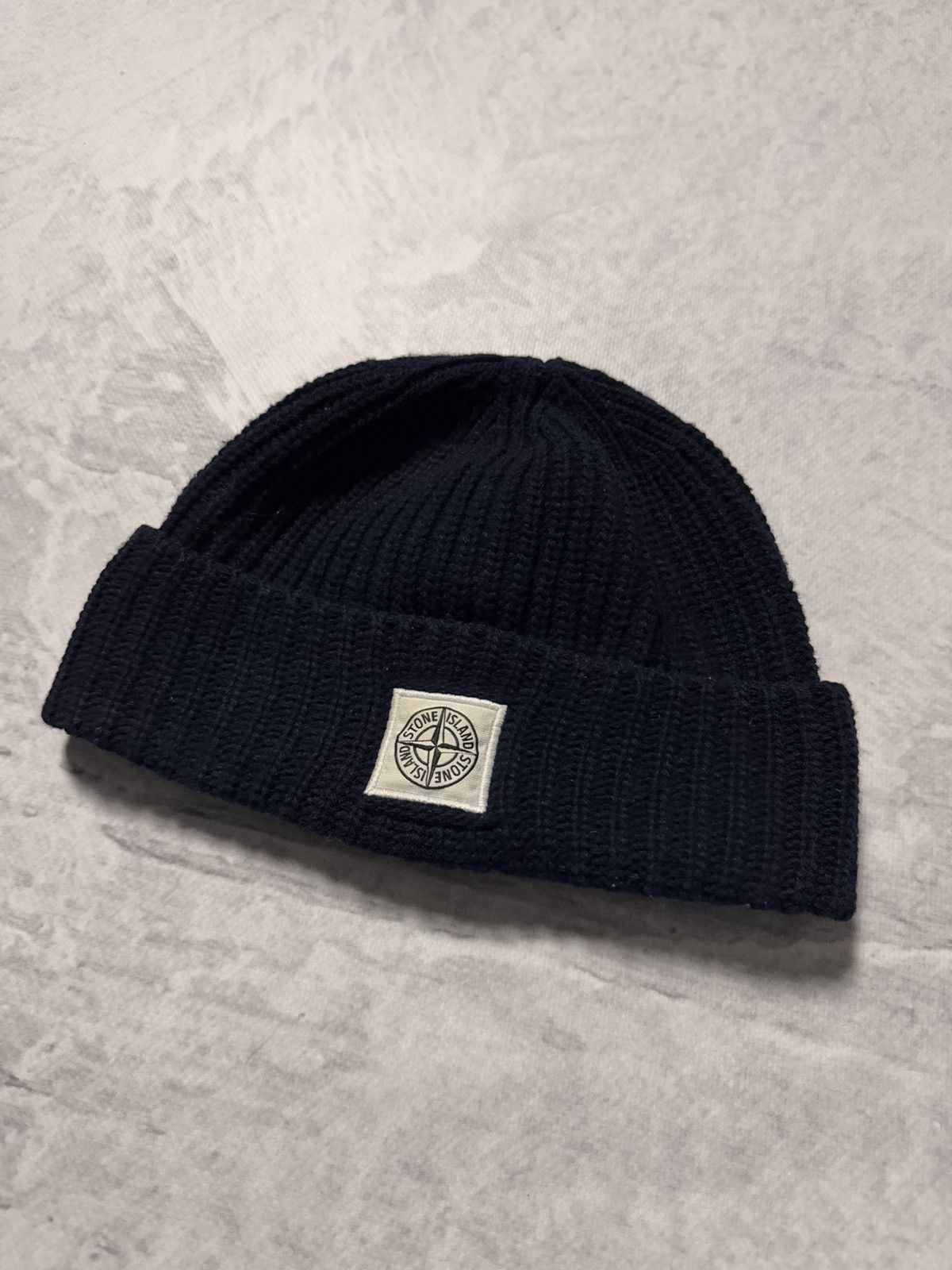 Stone Island 00s Stone Island Patch Program Wool Beanie Hat Size ONE SIZE - 2 Thumbnail