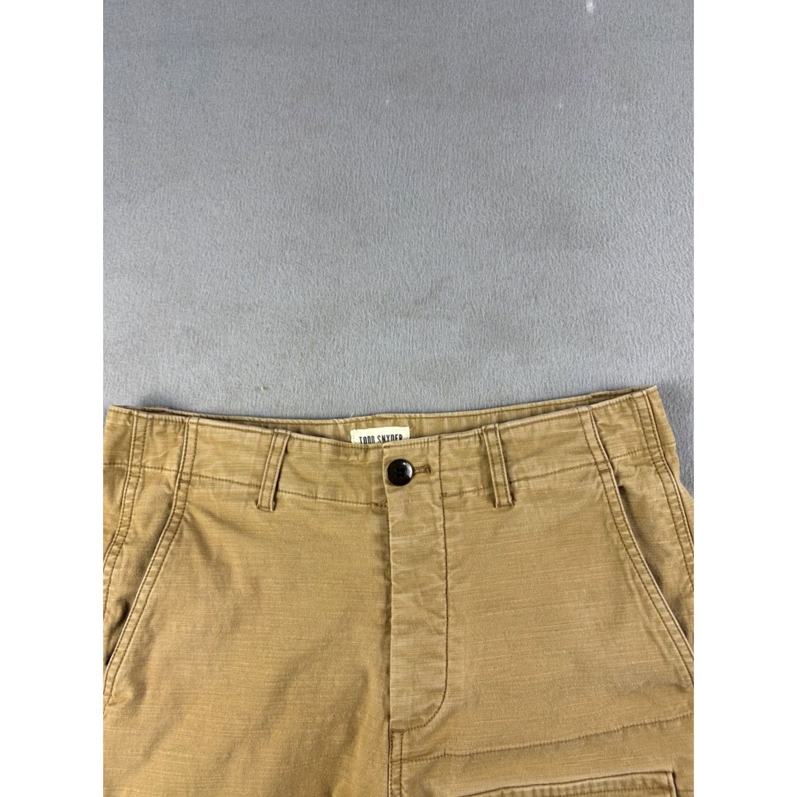 Todd Snyder Todd Snyder Cargo Shorts Mens 28 Brown Button Fly Utility Pocket Casual Cotton Spandex Flat Front Inseam 7" Size US 28 / EU 44 - 3 Thumbnail