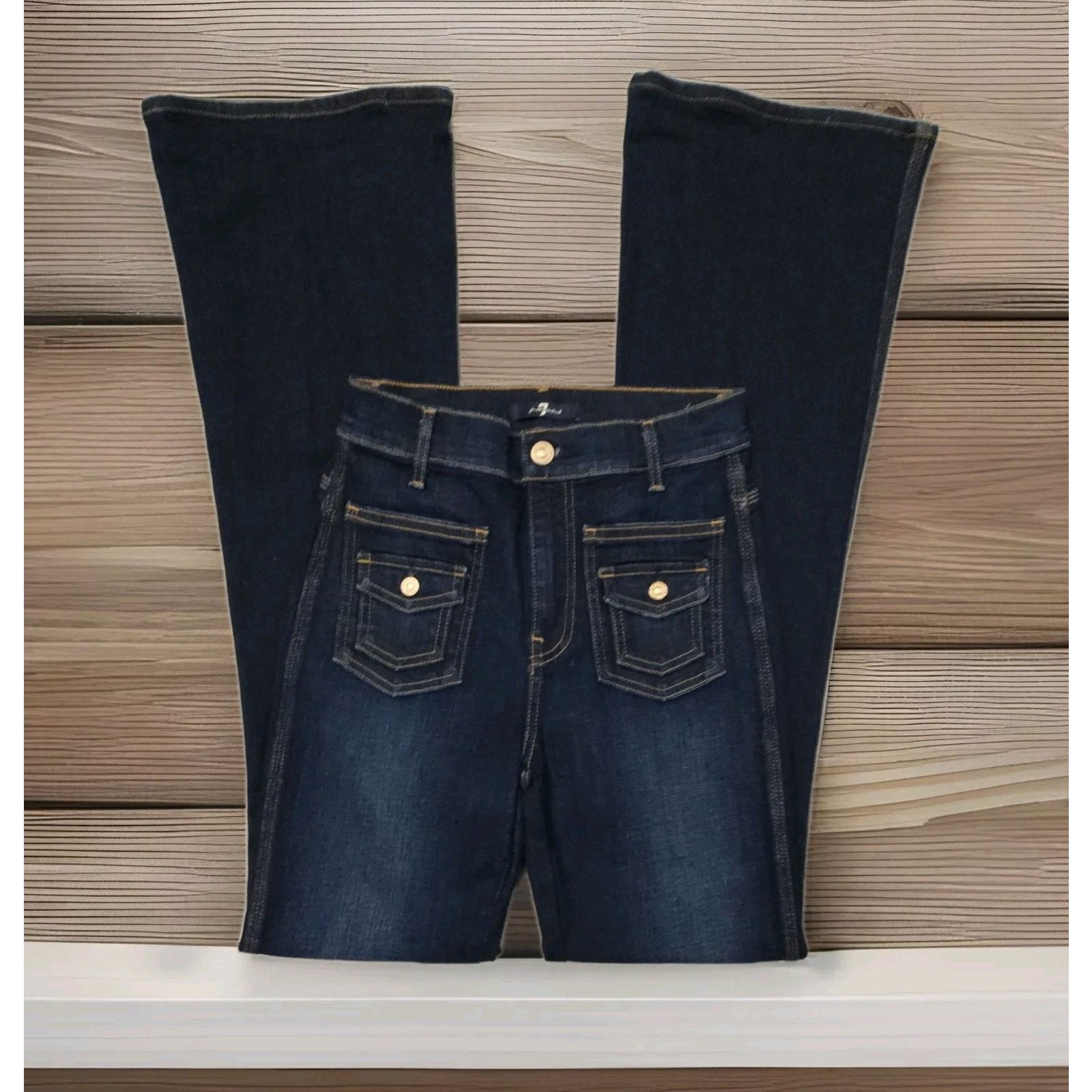 7 For All Mankind 7 For All Mankind Vintage Y2K Trouser In Vintage Runaway Size 24" / US 00 / IT 34 - 2 Thumbnail