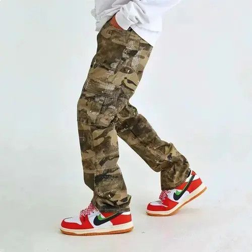 Designer × Japanese Brand × Vintage Unisex Camouflage Baggy Cargo Pant Size US 35 - 4 Thumbnail