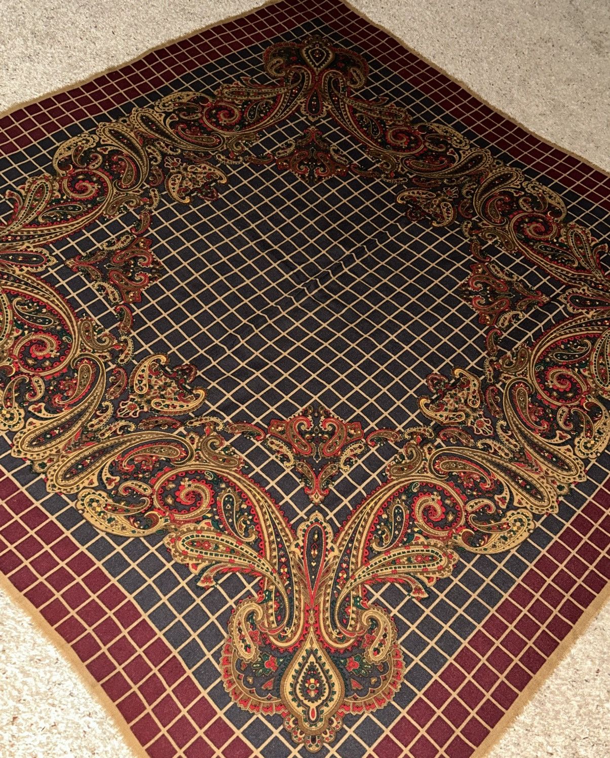 Dior Christian Dior Vintage Paisley Patterned 52x52” Scarf Size ONE SIZE - 3 Thumbnail