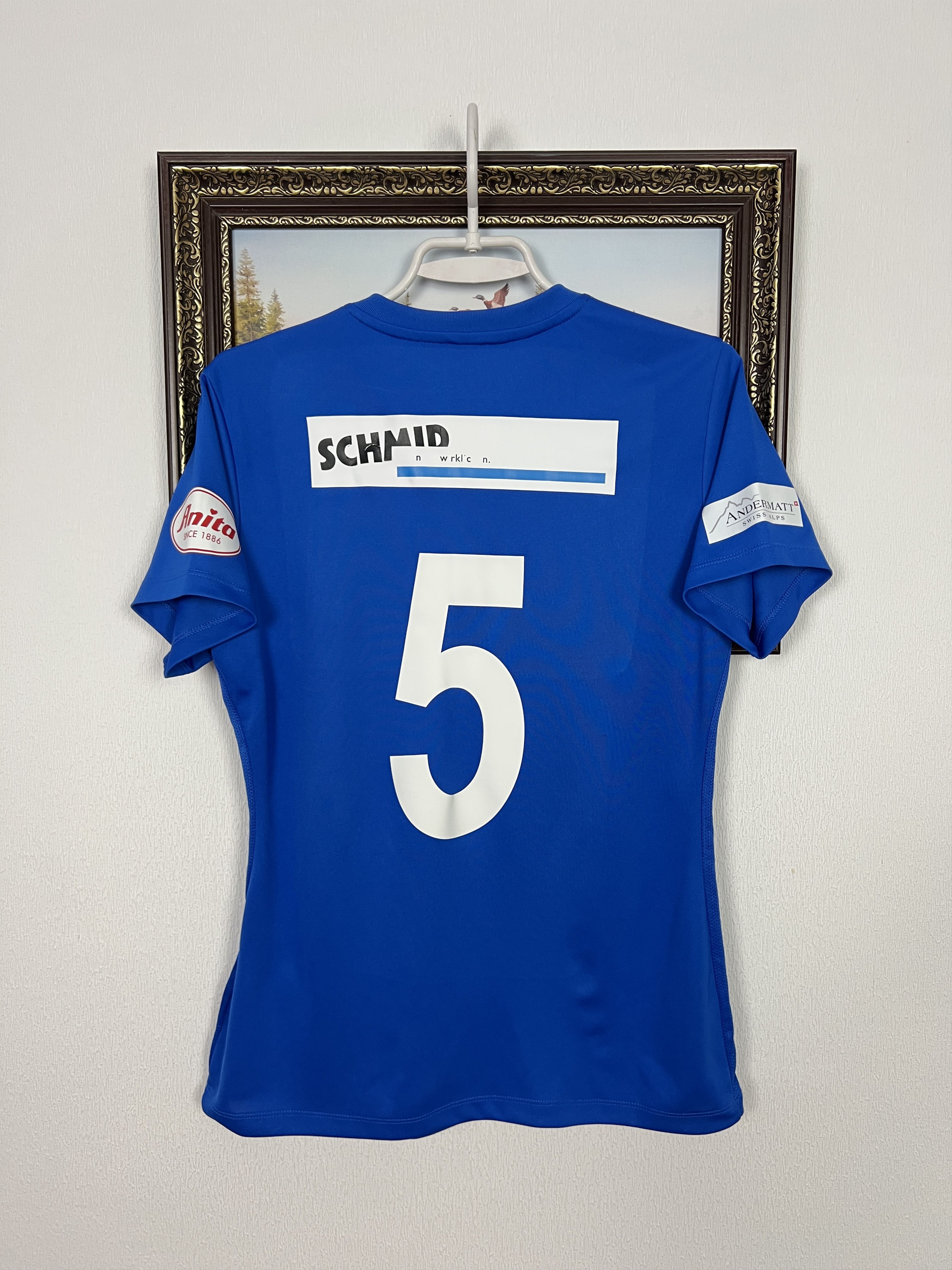 Nike Luzern 2017 Home Nike #5 Player Issue Soccer Blue Shirt Size US M / EU 48-50 / 2 - 12 Thumbnail