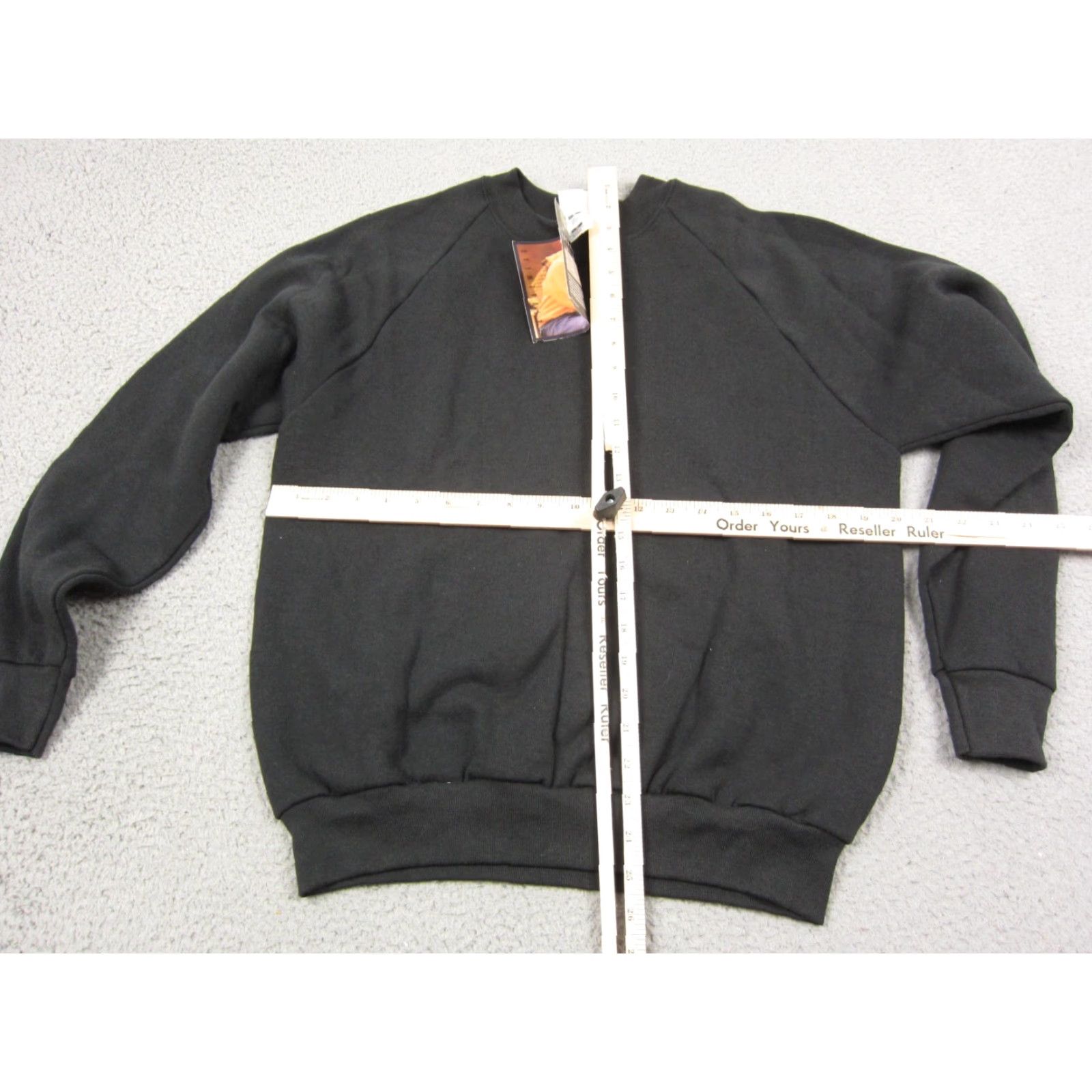Fruit Of The Loom VINTAGE Fruit of the Loom Sweatshirt Womens XL Black Pullover Regular Logo 90s Gift? Size XL / US 12-14 / IT 48-50 - 7 Thumbnail