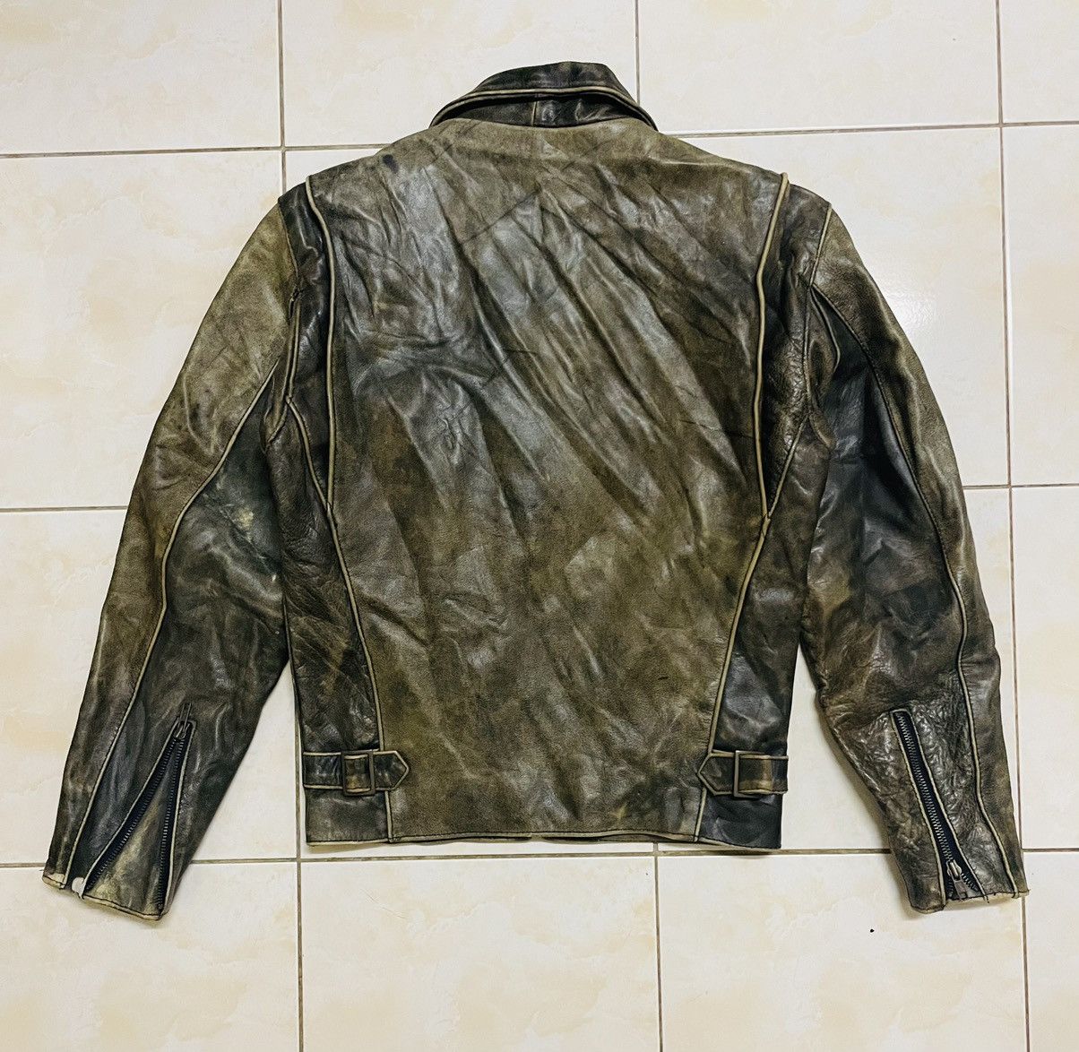 Leather VINTAGE HN.PILOT LEATHER RIDER JACKET JAPAN Size US S / EU 44-46 / 1 - 12 Thumbnail