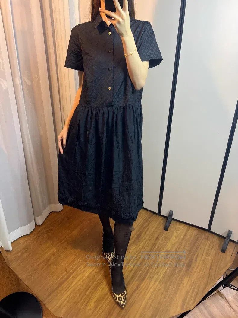 Comme des Garcons Comme Des Garcons Dark Patterned Flower Dress Size M / US 6-8 / IT 42-44 - 6 Thumbnail