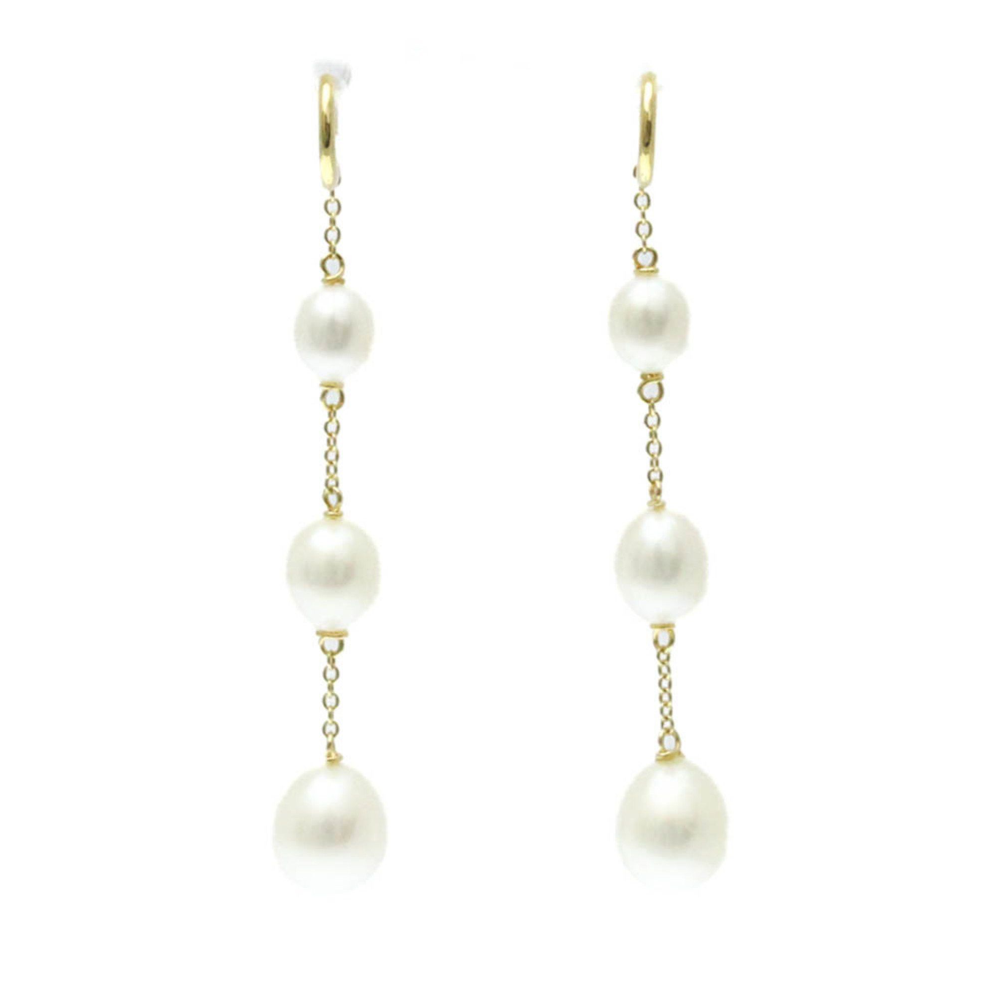 Tiffany By The Yard Pearl Earrings Freshwater Pearl Yellow Gold