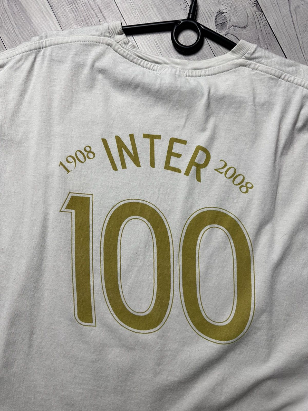 Nike × Vintage Vintage Nike Inter Milan soccer tee 100 years rare size XL Size US XL / EU 56 / 4 - 8 Thumbnail