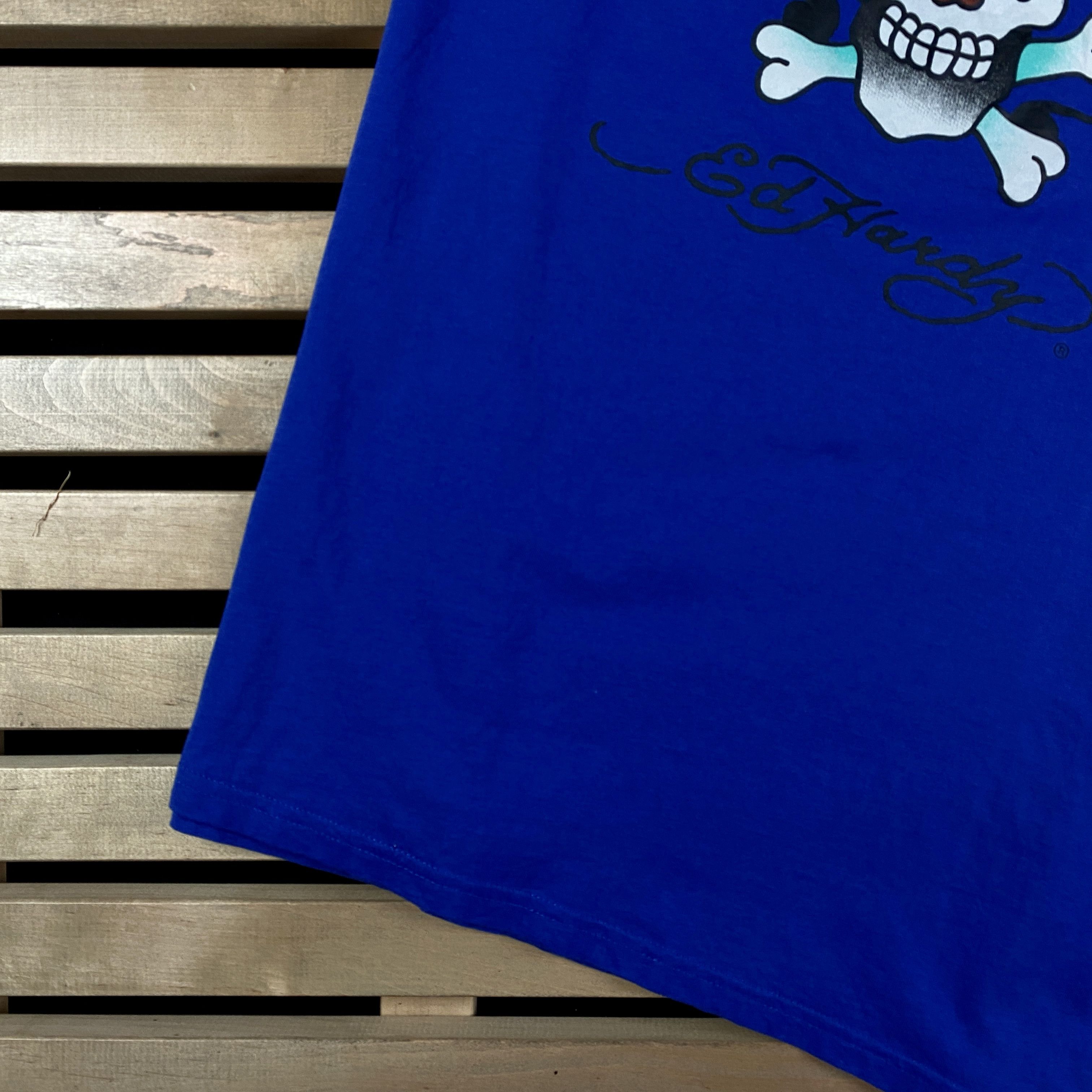 Ed Hardy Mens T-Shirt Ed Hurdy Big Print Size XXL Blue Size US XXL / EU 58 / 5 - 3 Thumbnail