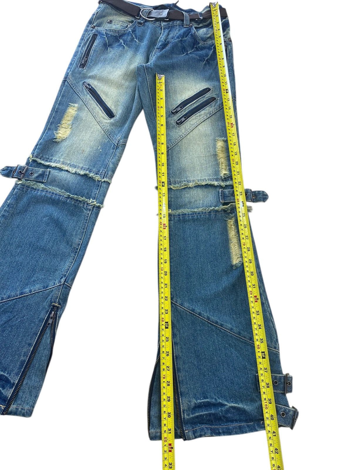 Japanese Brand Japanese Brand 2000s Roshell Gimmick Studded Bondage Flare Size US 28 / EU 44 - 8 Thumbnail