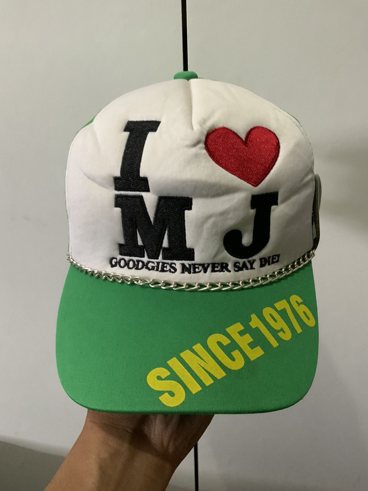 If Six Was Nine I LOVE MJ Goodgies Never Say Die Trucker Hat Size ONE SIZE - 6 Thumbnail