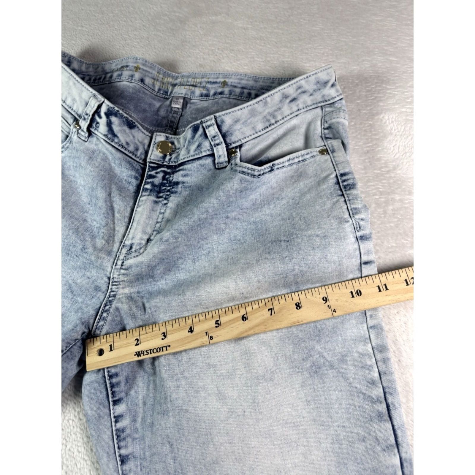 Vintage Jennifer Lopez Jeans Women's Capri Tie Dye Blue White Light Wash Size 10 Size 32" / US 10 / IT 46 - 6 Thumbnail