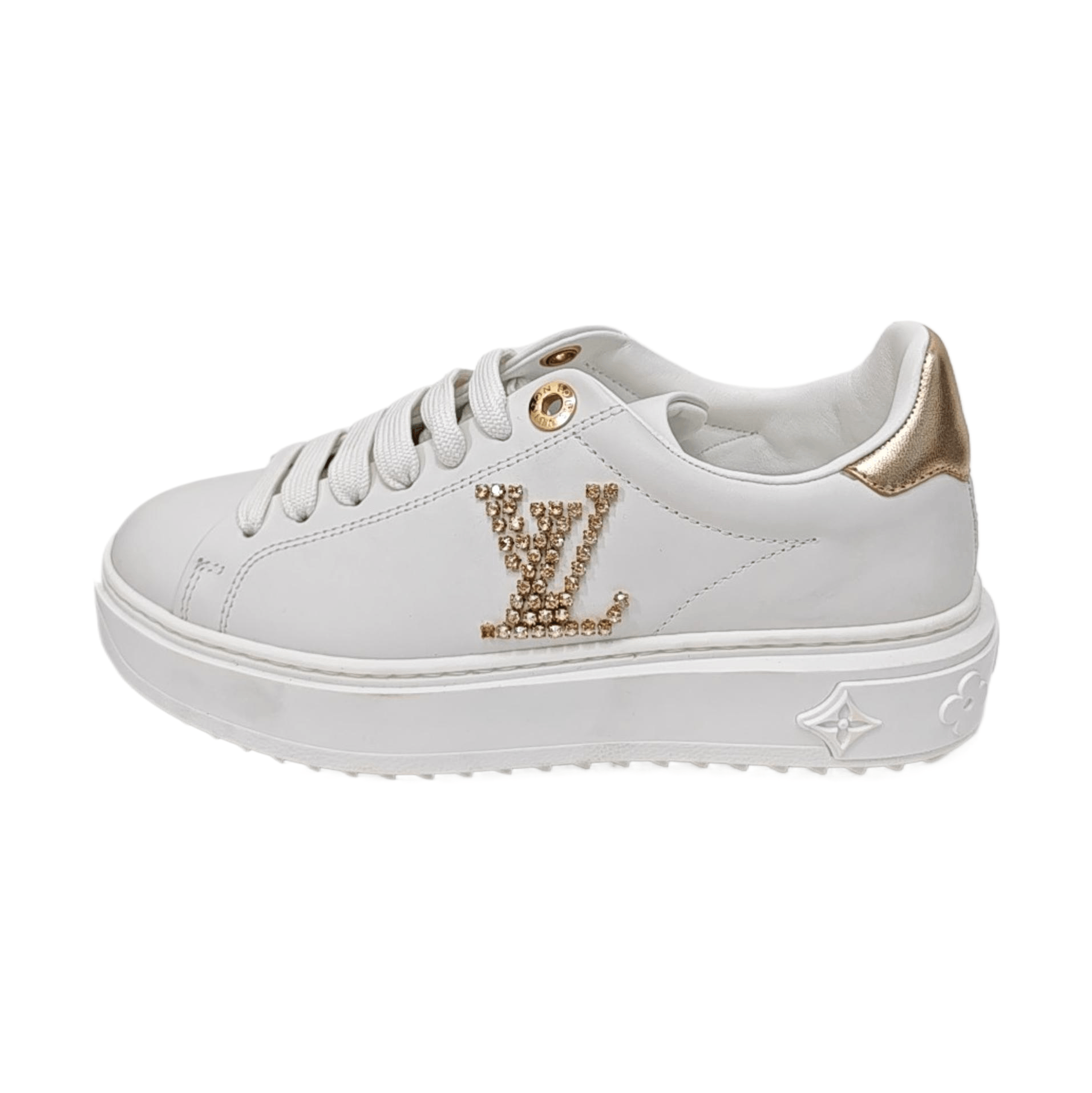 Louis Vuitton Louis Vuitton Crystal LV Low-Top Sneakers Size 34 Size US 4 / IT 34 - 1 Thumbnail