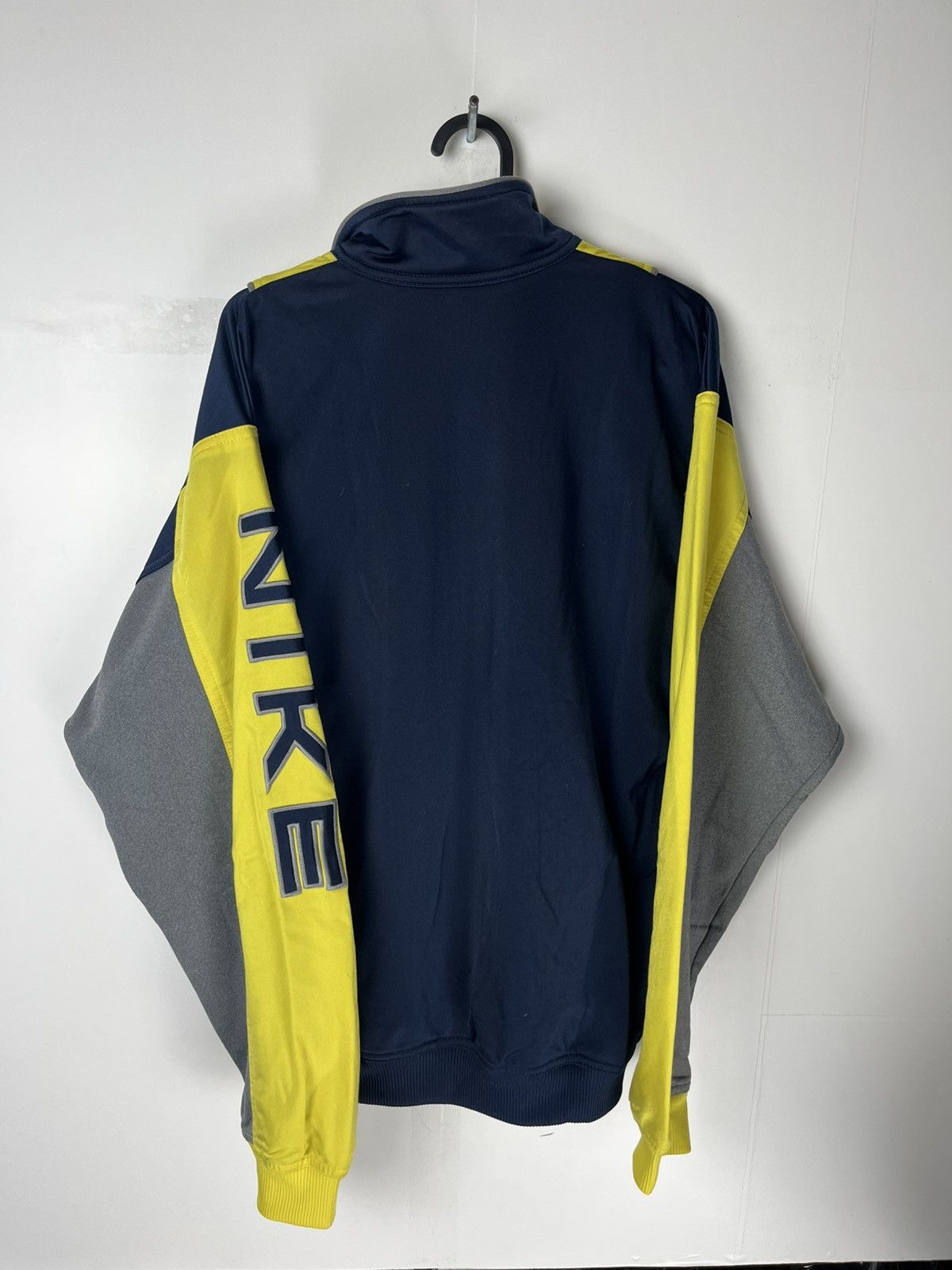 Nike × Vintage Vintage Sport big logo Nike windbreaker in yellow, blue,gray Size US M / EU 48-50 / 2 - 5 Thumbnail