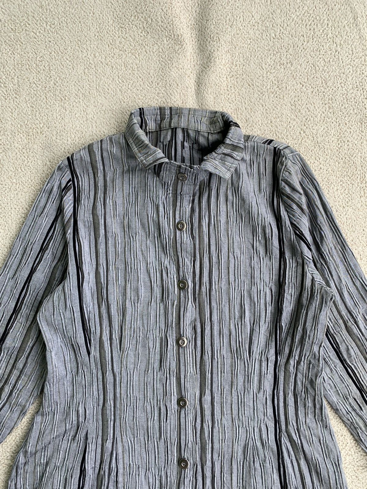 Issey Miyake × Japanese Brand × Vintage Vtg Luciano feretti 3D pattern pleated Style Size M / US 6-8 / IT 42-44 - 3 Thumbnail