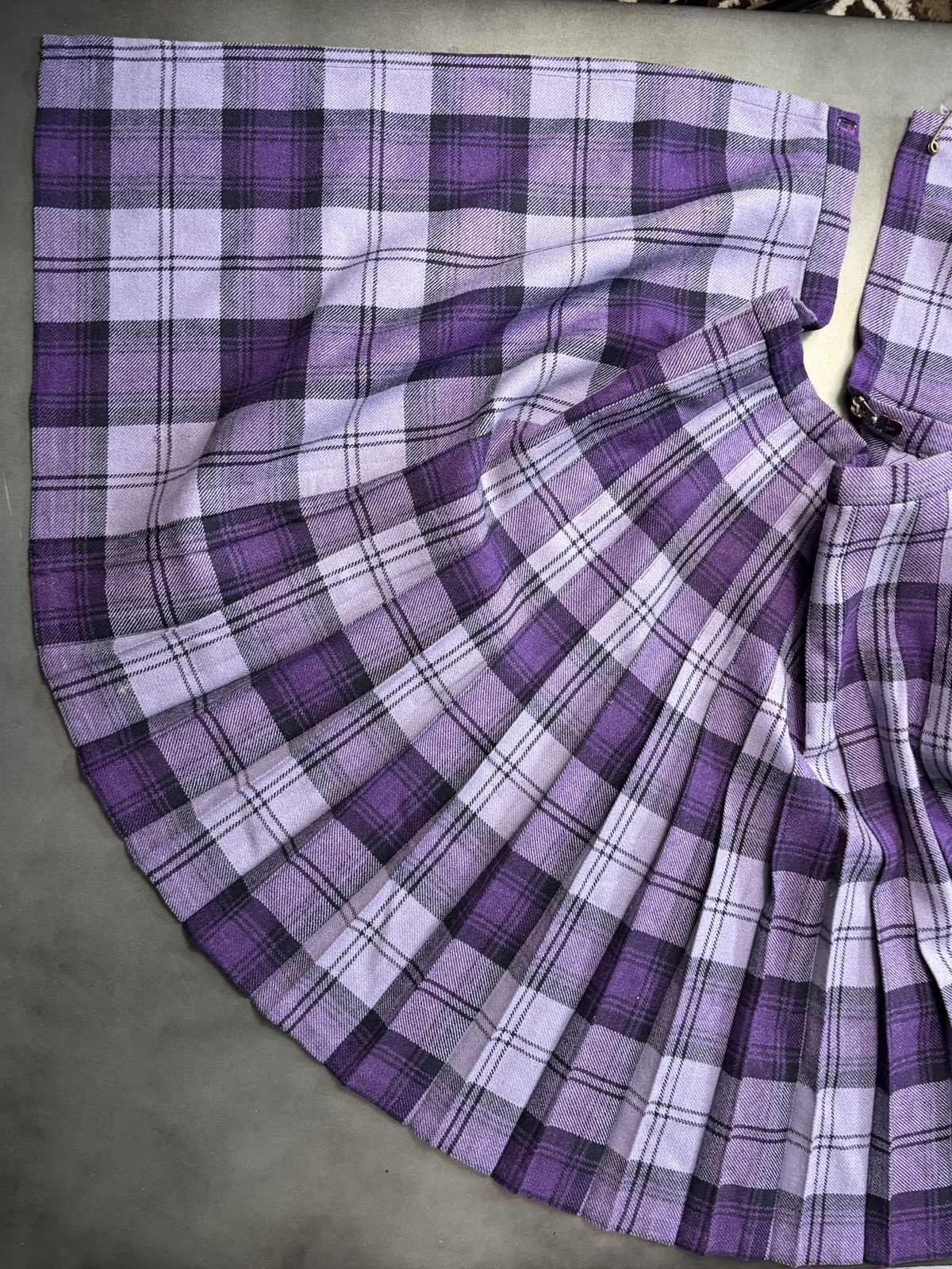 Marks & Spencer × Vintage 1960s Plaid Skirt Vintage St. Michaels England Tartan School Size 23" - 7 Thumbnail