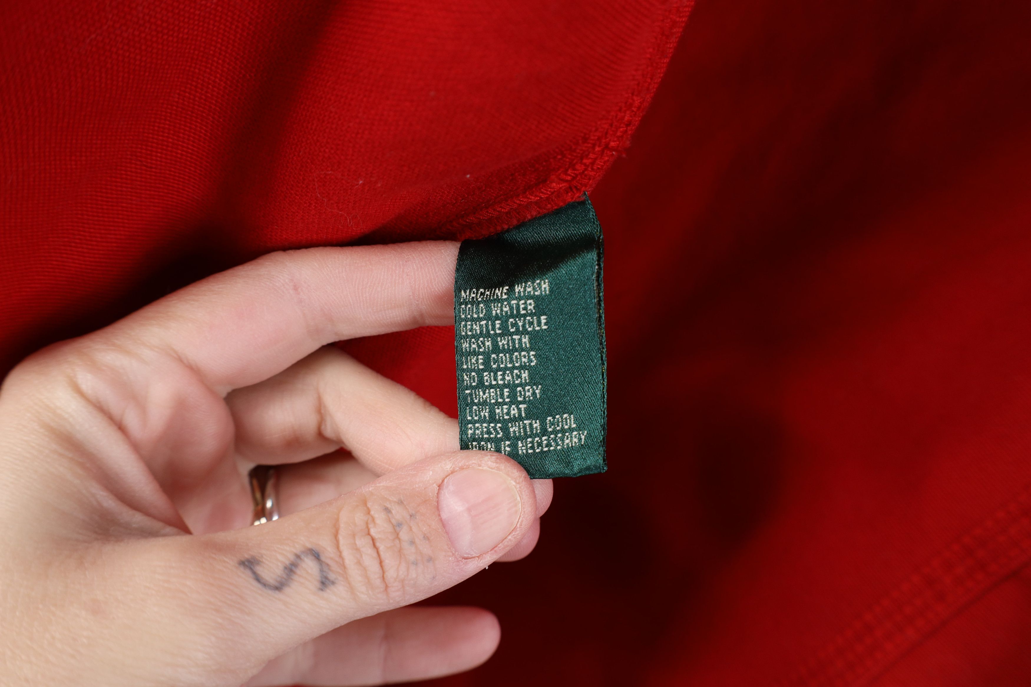 Ralph Lauren Vintage 90s Ralph Lauren Clasp Toggle Button Jacket Red Size M / US 6-8 / IT 42-44 - 13 Thumbnail