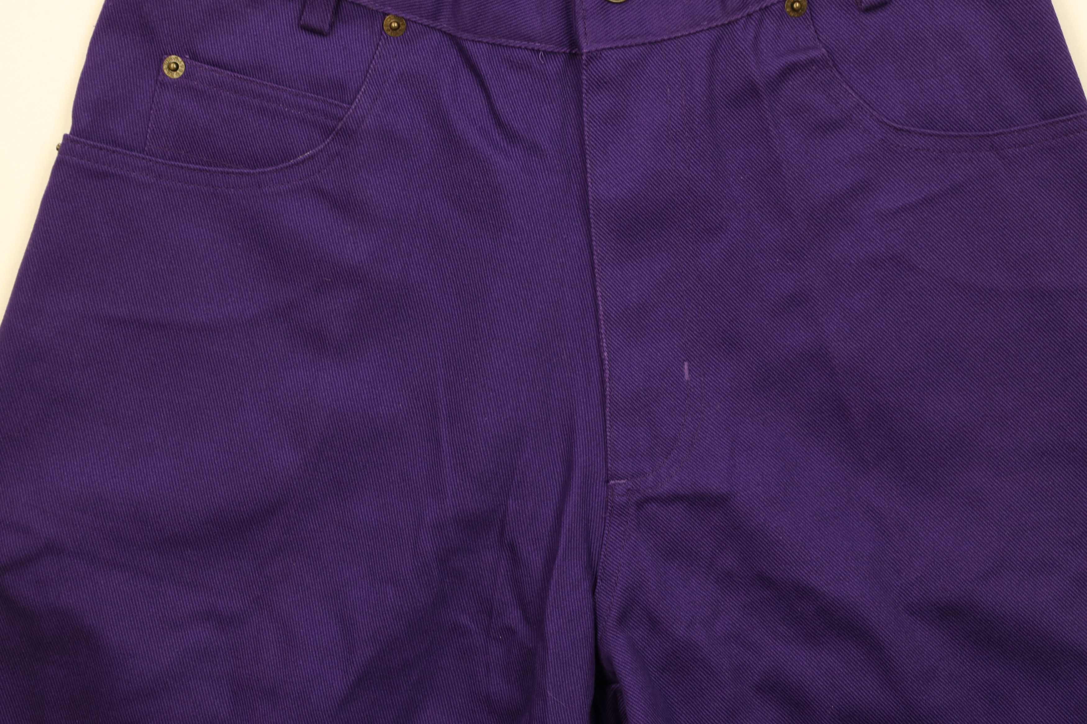 Vintage Deadstock Vintage 90s Streetwear Denim Jean Shorts Purple Size US 30 / EU 46 - 3 Thumbnail