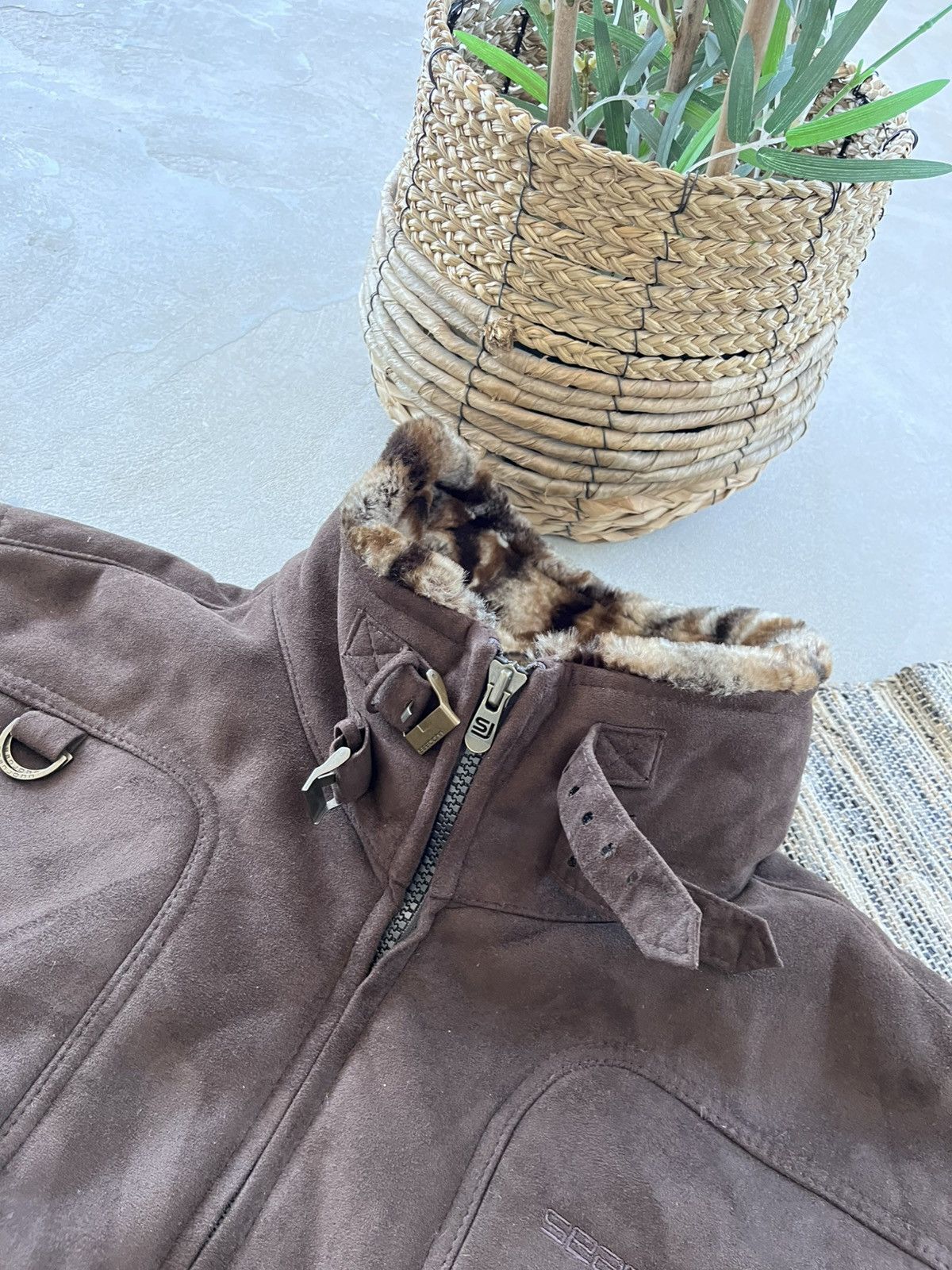 Sean John Sean John Shearling Coat Brown Jacket Faux Fur Suede Style Size US XXL / EU 58 / 5 - 9 Thumbnail