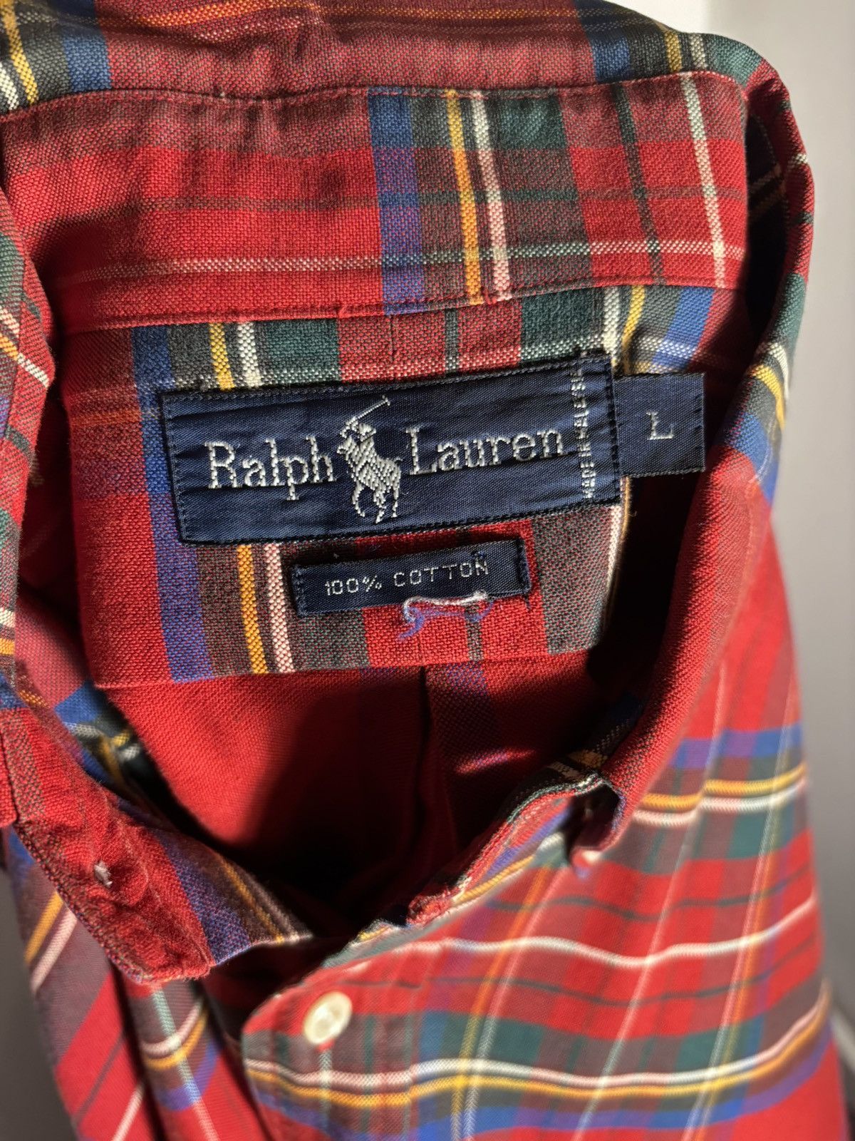 Ralph Lauren RALPH LAUREN | NWOT Classic Red Plaid Button-Down Shirt Size US L / EU 52-54 / 3 - 11 Thumbnail