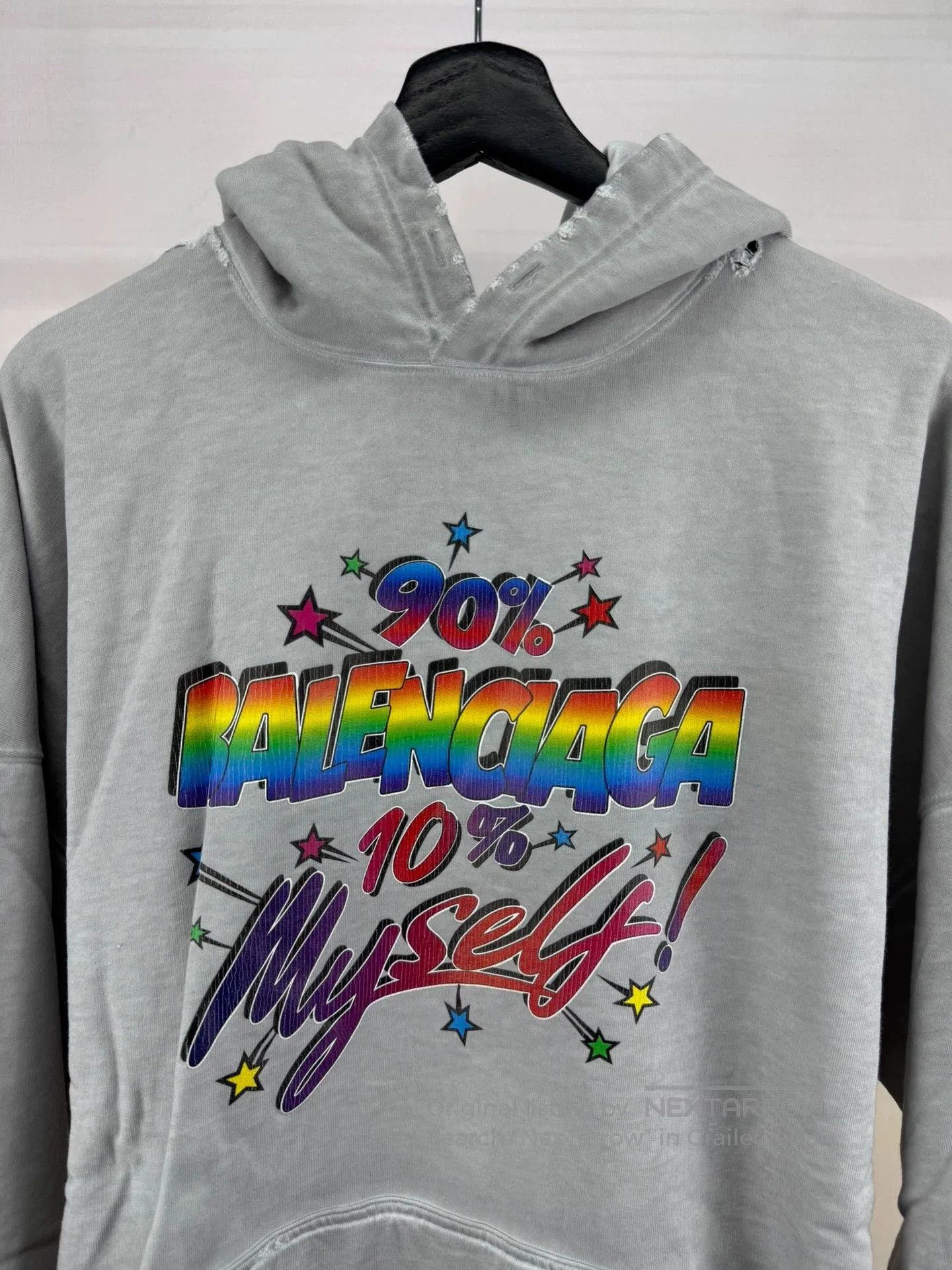 Balenciaga Balenciaga Gray Paint Splatter Hoodie. Size US XS / EU 42 / 0 - 3 Thumbnail