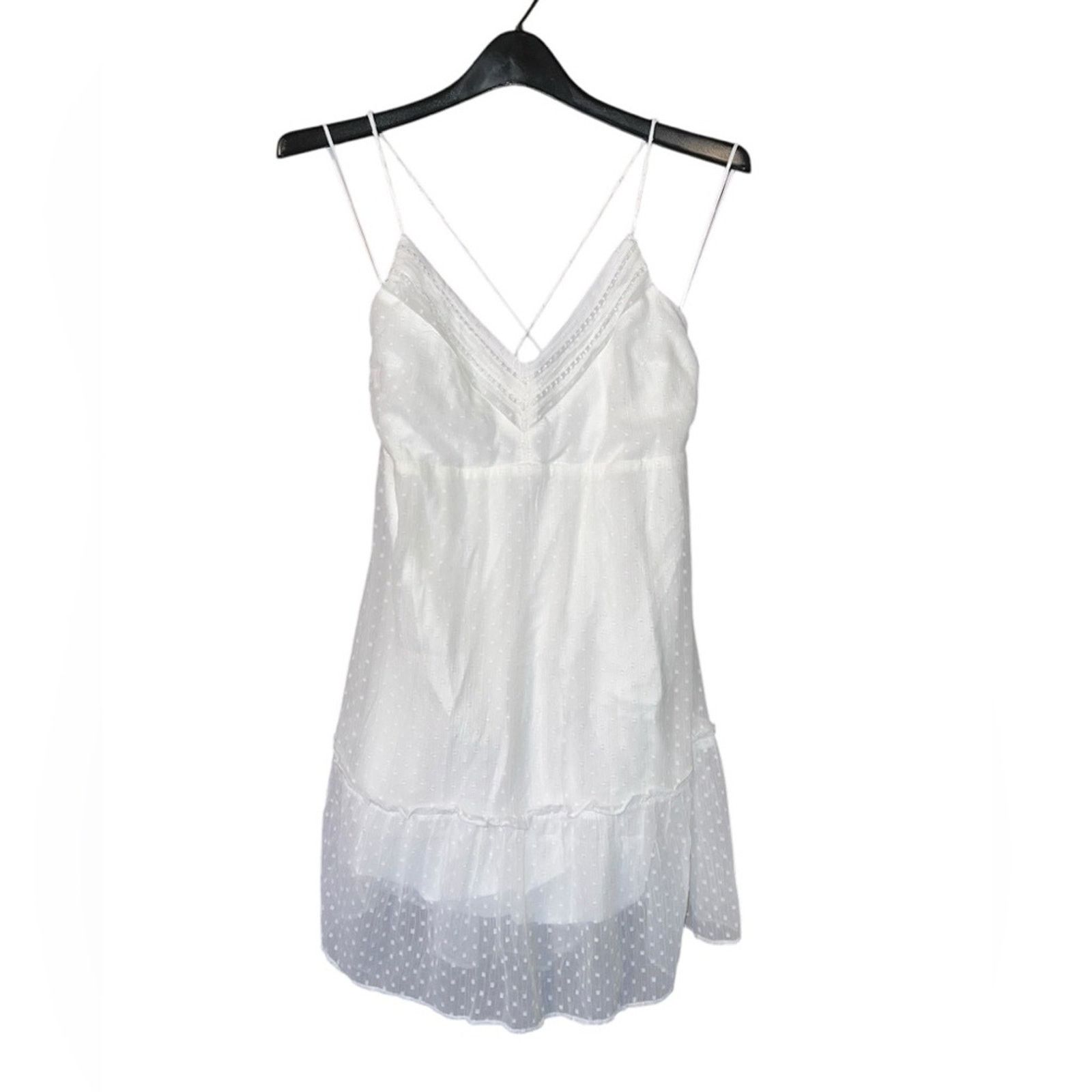 Abercrombie & Fitch Abercrombie & Fitch White Lace Up Mini Dress Size M / US 6-8 / IT 42-44 - 1 Thumbnail