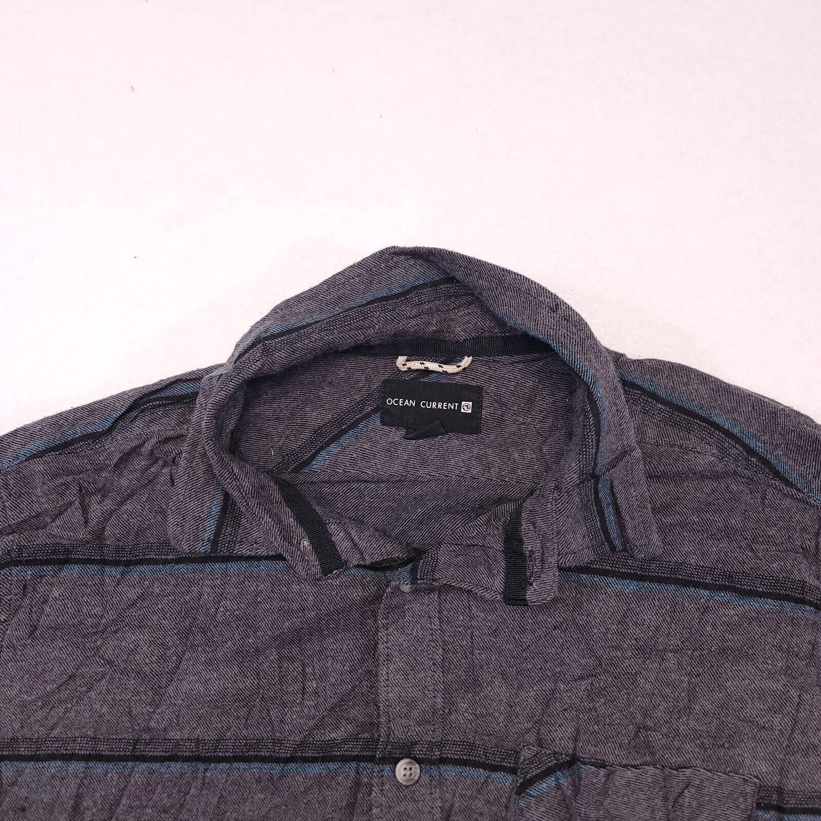 Ocean Current Ocean Current Flannel Button Up Shirt Men Size Small S Gray Size US S / EU 44-46 / 1 - 1 Thumbnail