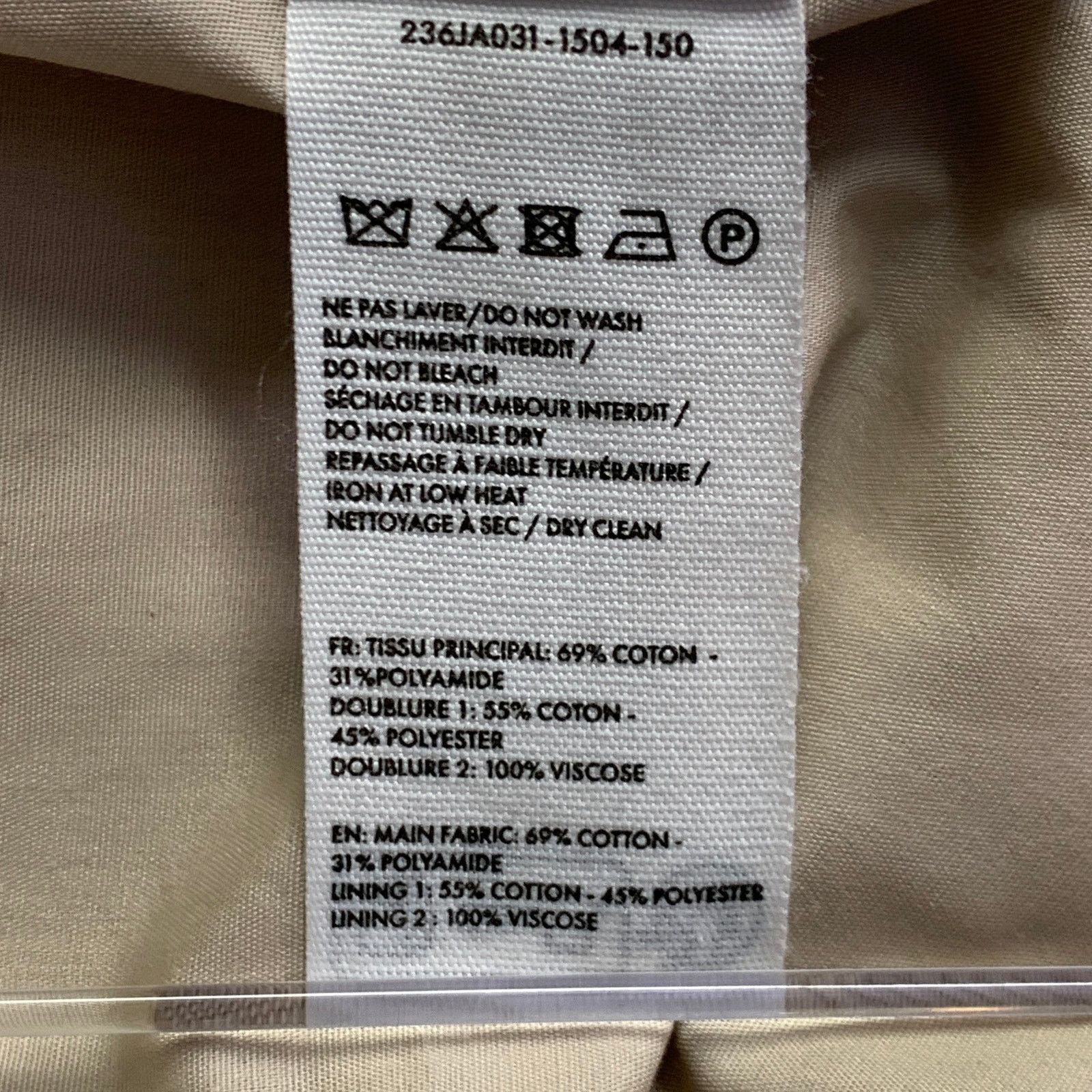 Jacquemus JACQUEMUS LE CHOUCHOU Beige Cotton Notch Lapel Sport Coat Size 40R - 9 Thumbnail