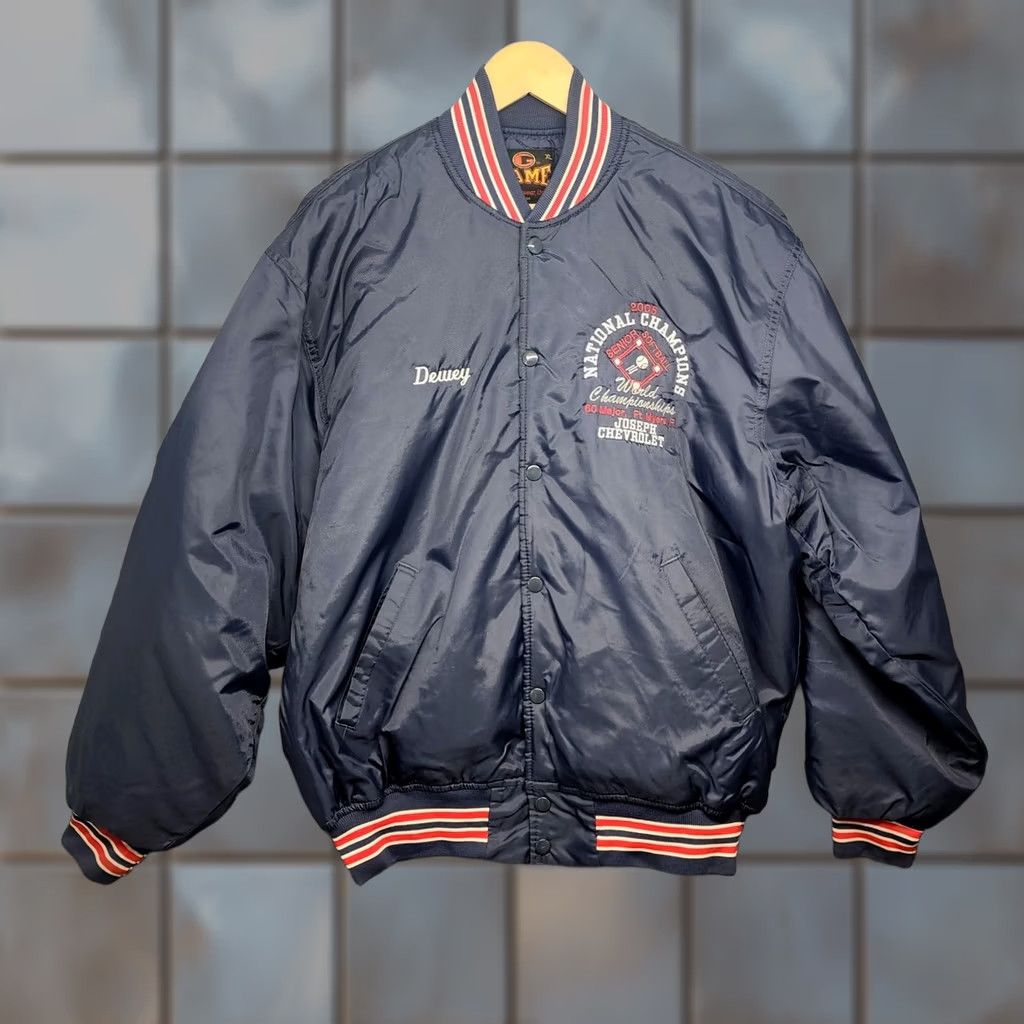 Vintage VINTAGE Game Sportswear Jacket Mens XL Blue Bomber 2005 Championship Company Logo Size US XL / EU 56 / 4 - 1 Thumbnail