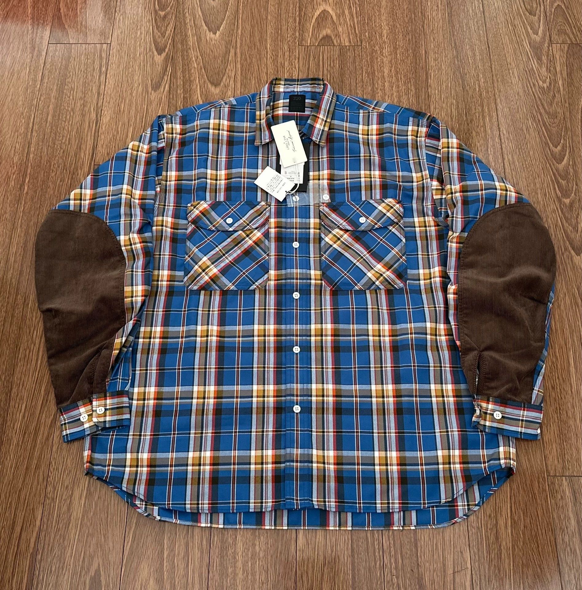 DAIWA PIER39 22 Tech Flannel Elbow Patch Captain XL