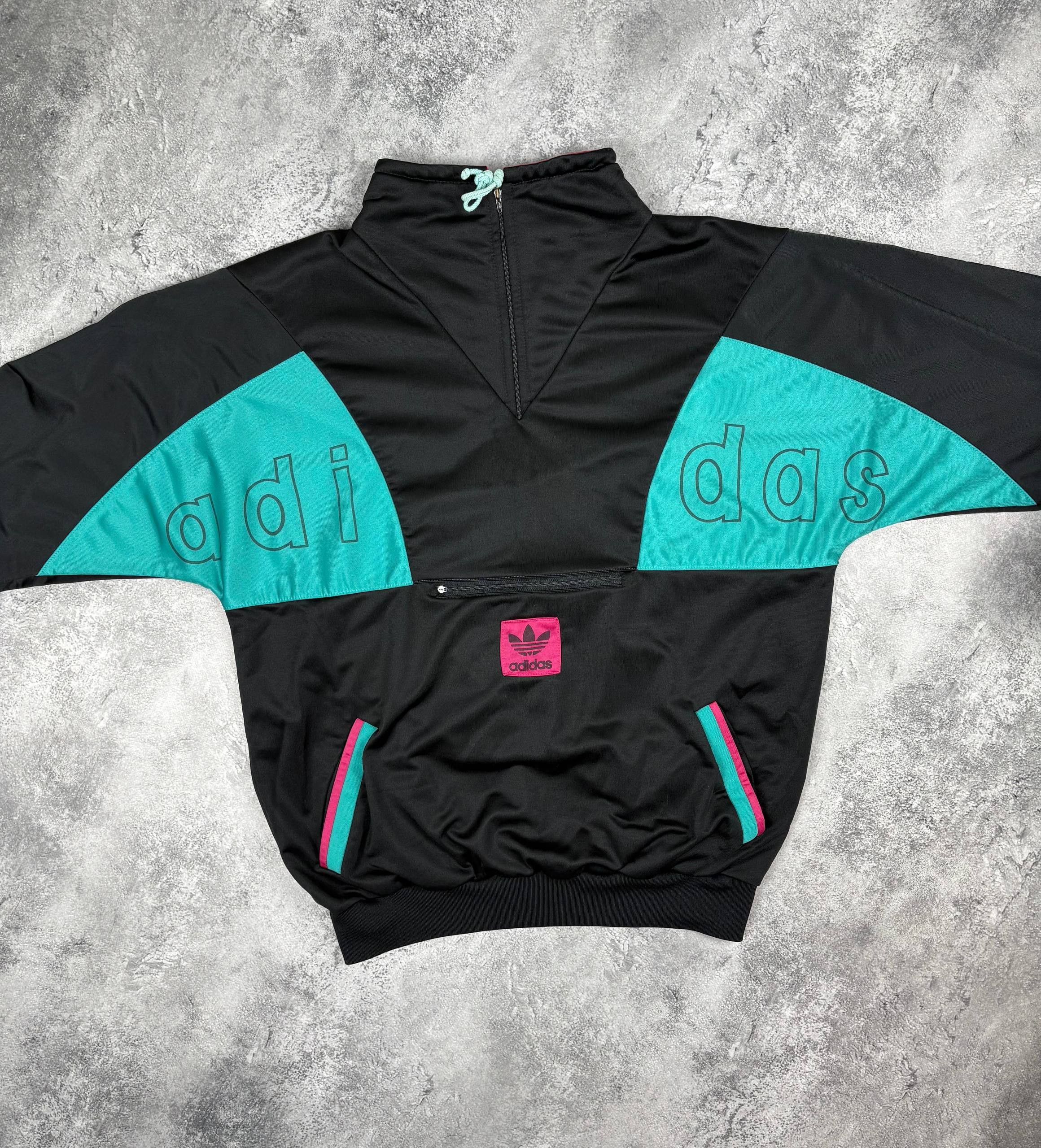 Adidas Adidas Vintage 90s Equipment 1/4 zip Sweatshirt Hong Kong Size US M / EU 48-50 / 2 - 2 Thumbnail