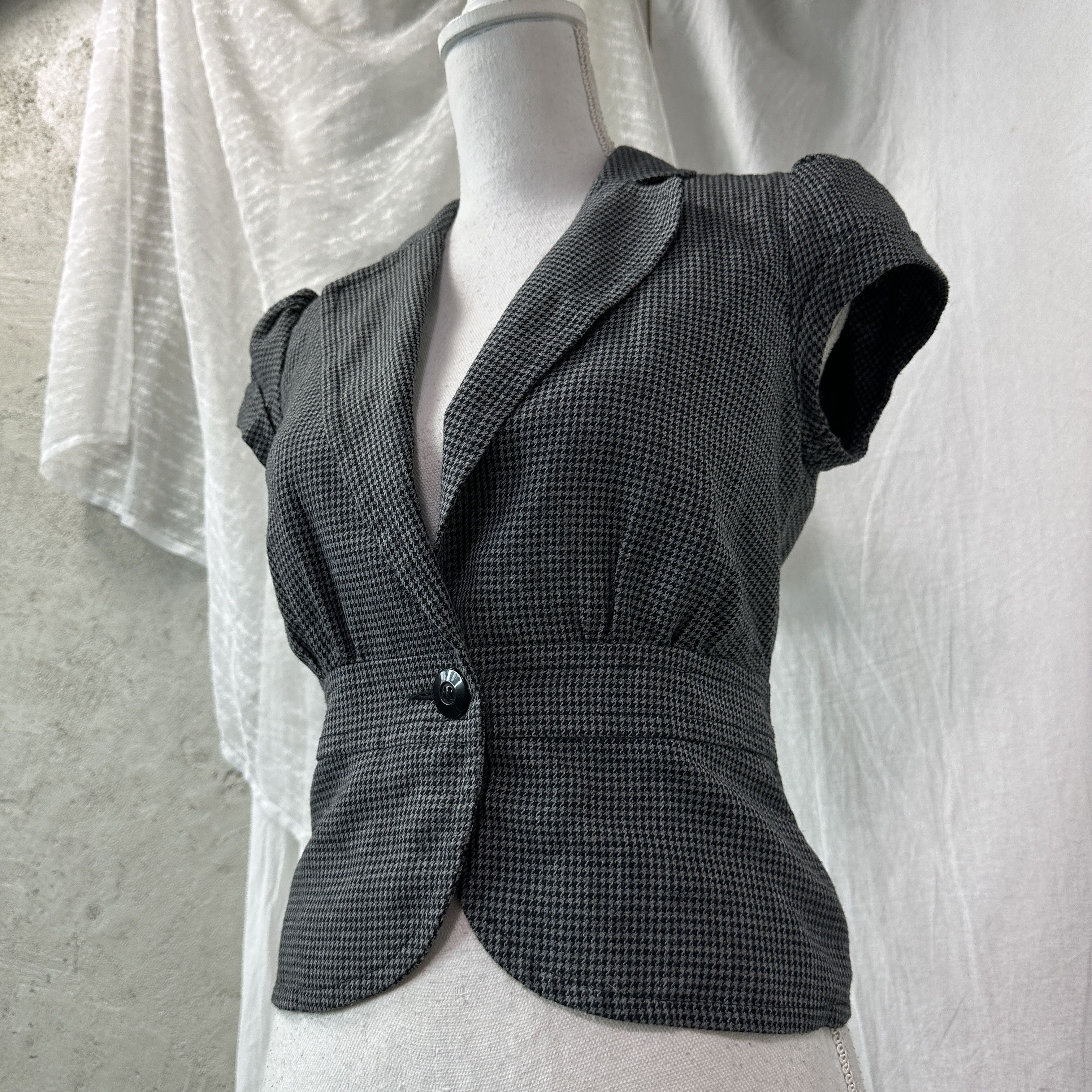 Vintage Vintage Avant Garde Pinstripe Office Siren Vest 00s Size S / US 4 / IT 40 - 5 Thumbnail