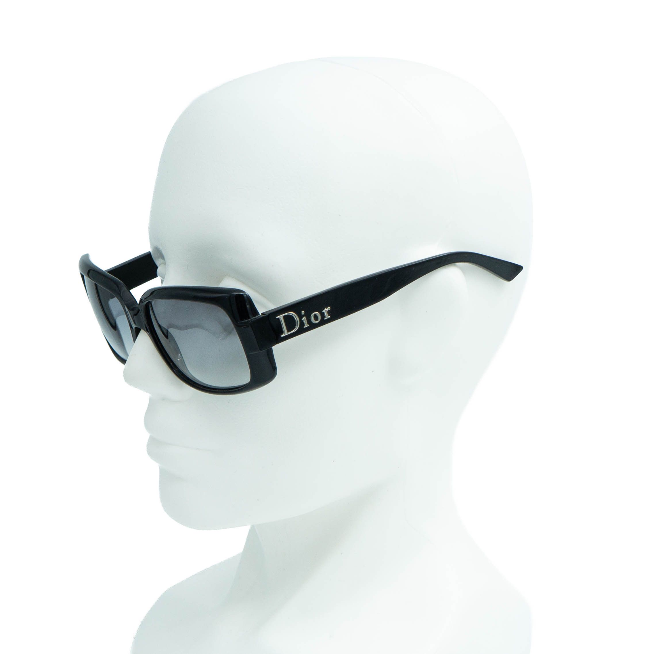 Dior Christian DIOR 60'S Logo Black Sunglasses Vintage 90s