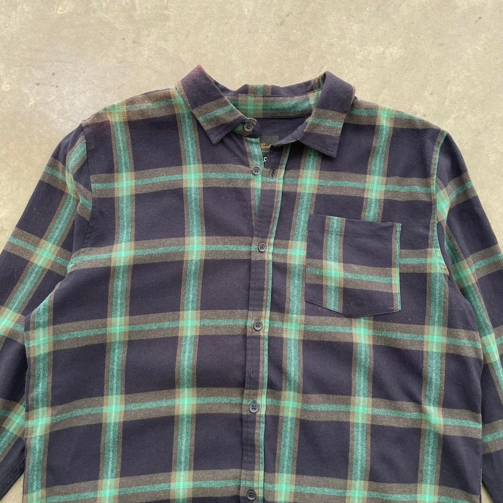 Cotton On Cotton On Vintage Blue and Green Flannel Size US L / EU 52-54 / 3 - 2 Thumbnail