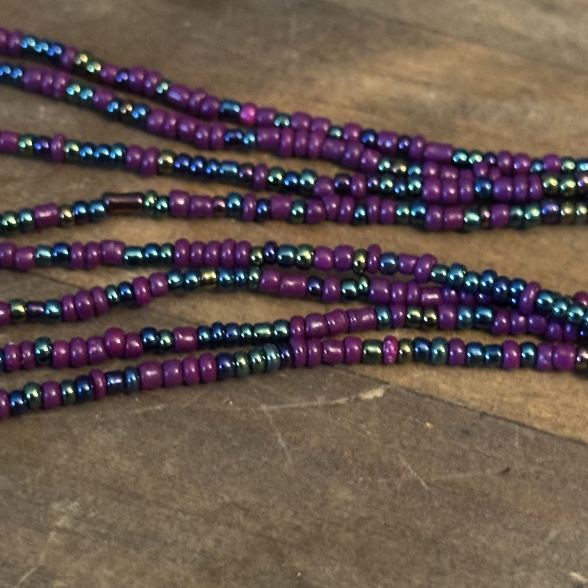 Other Long colorful seed bead Aurora Borealis tassel necklace Size ONE SIZE - 6 Thumbnail