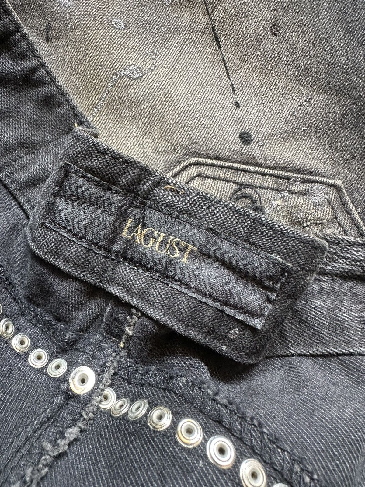 Yasuyuki Ishii 00’s LAGUST dusty studded gothic denim jeans Size US 30 / EU 46 - 12 Thumbnail
