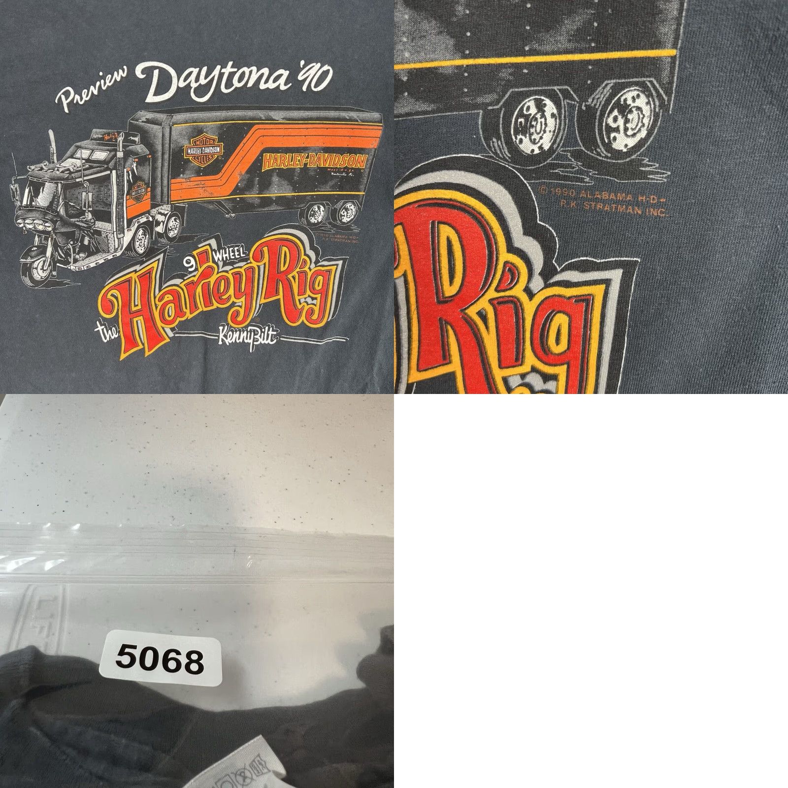 Harley Davidson VINTAGE Harley-Davidson T-Shirt 1990s Adult Large Black Graphic Tee Men Size US L / EU 52-54 / 3 - 8 Thumbnail