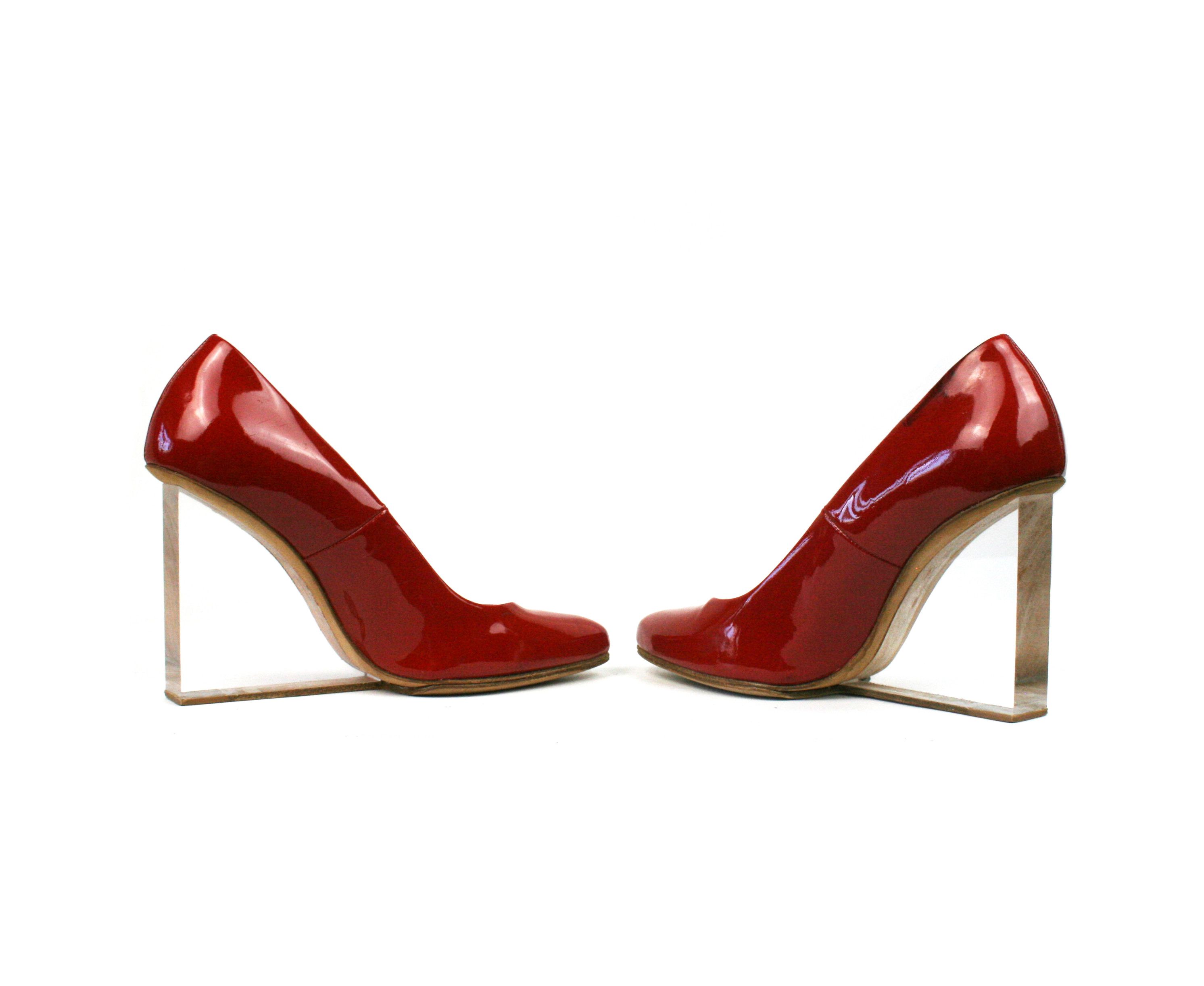 H&M × Maison Margiela Plexi Lucite Clear Wedge Heels Size US 7 / IT 37 - 5 Thumbnail