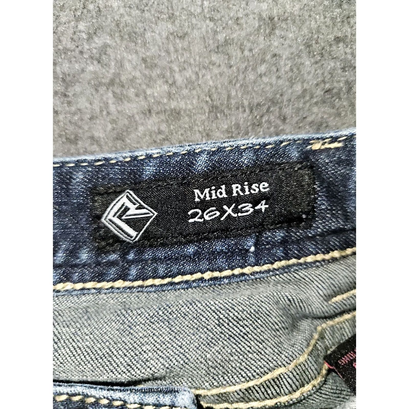 Vintage VINTAGE Rock And Roll Cowgirl Jeans Bootcut Women's 26x34 Blue Embroidered Logo Low Rise Denim Size 26" / US 2 / IT 38 - 4 Thumbnail