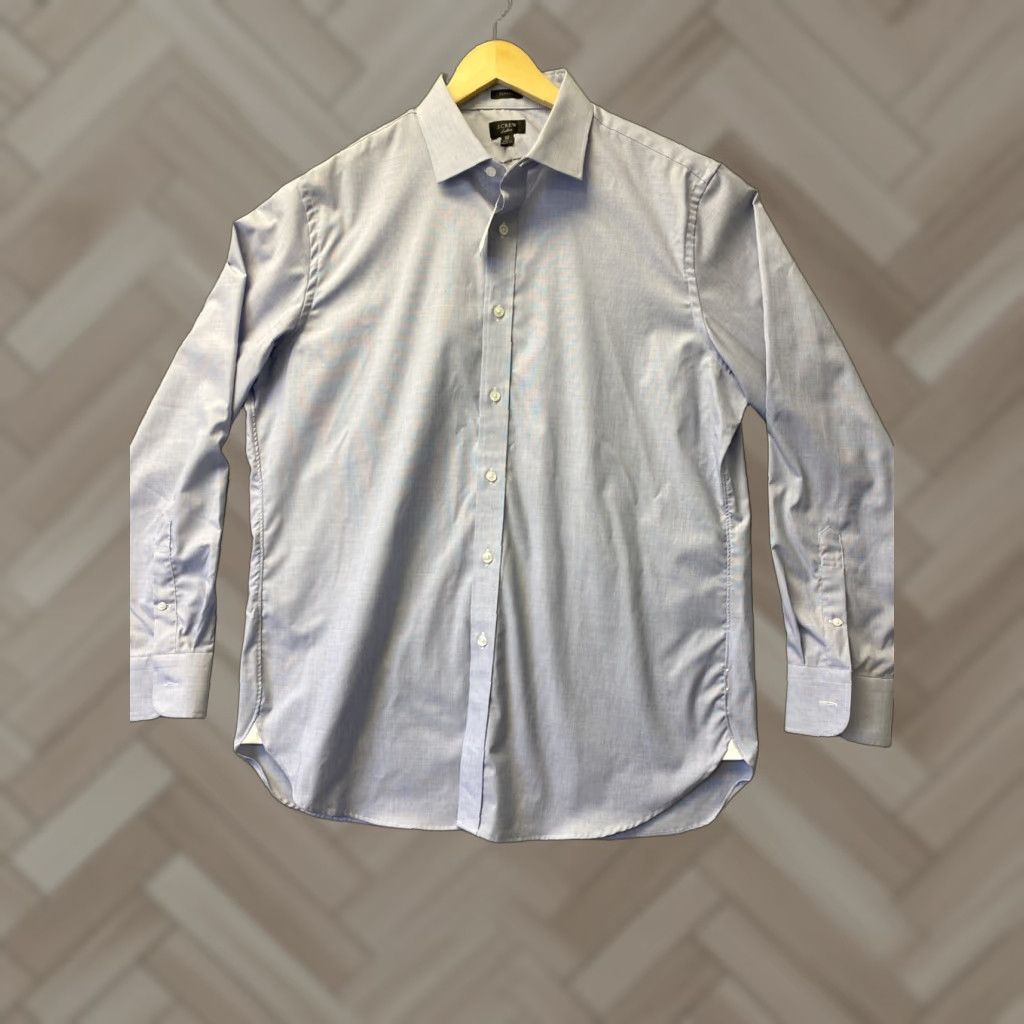 J.Crew VINTAGE J.CREW Shirt Men L Blue Casual Cotton Long Sleeve Button-Up 2010s Size US L / EU 52-54 / 3 - 1 Thumbnail