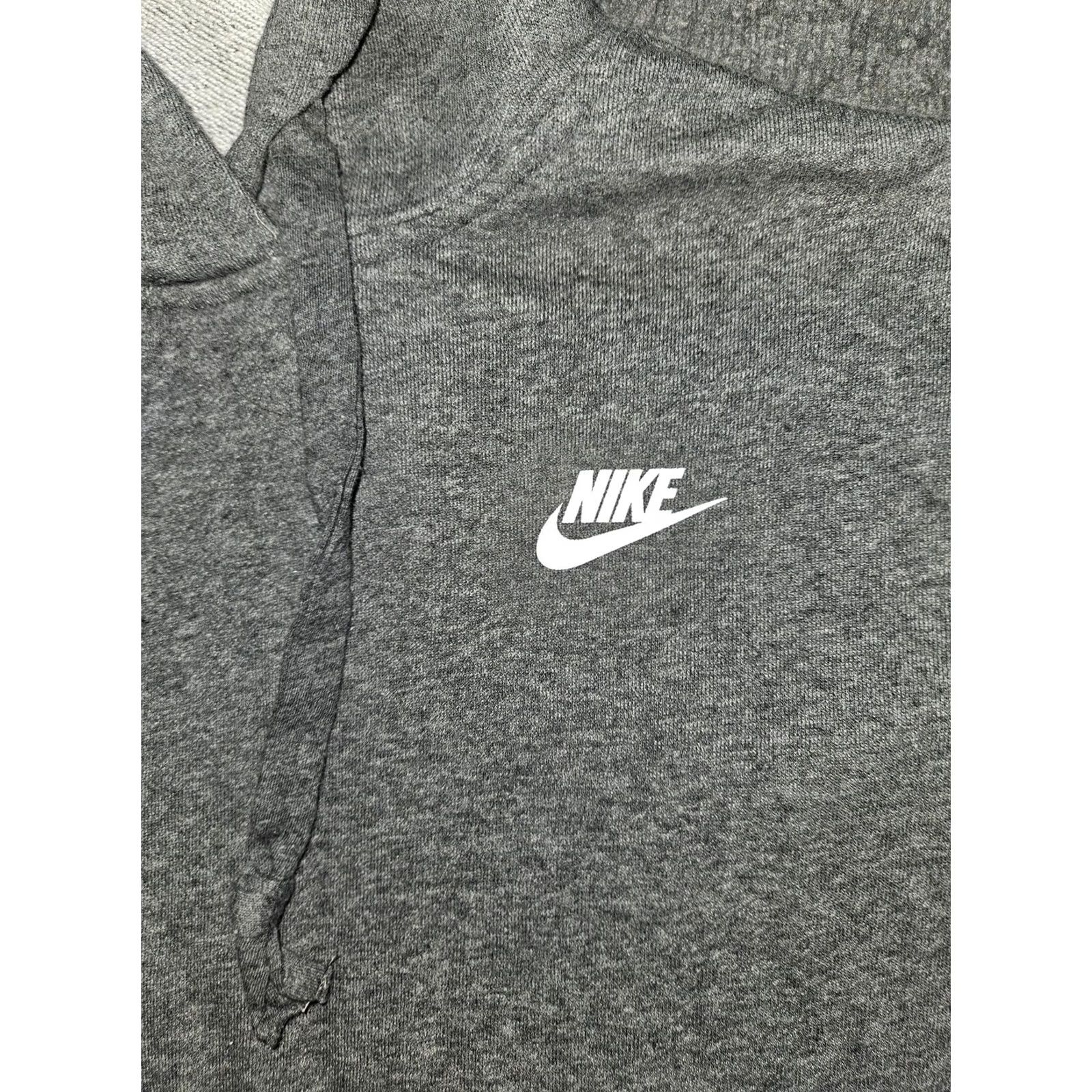Nike Nike Hoodie Women L Gray Pullover Fleece Kangaroo Pocket Swoosh Logo Size L / US 10 / IT 46 - 5 Thumbnail